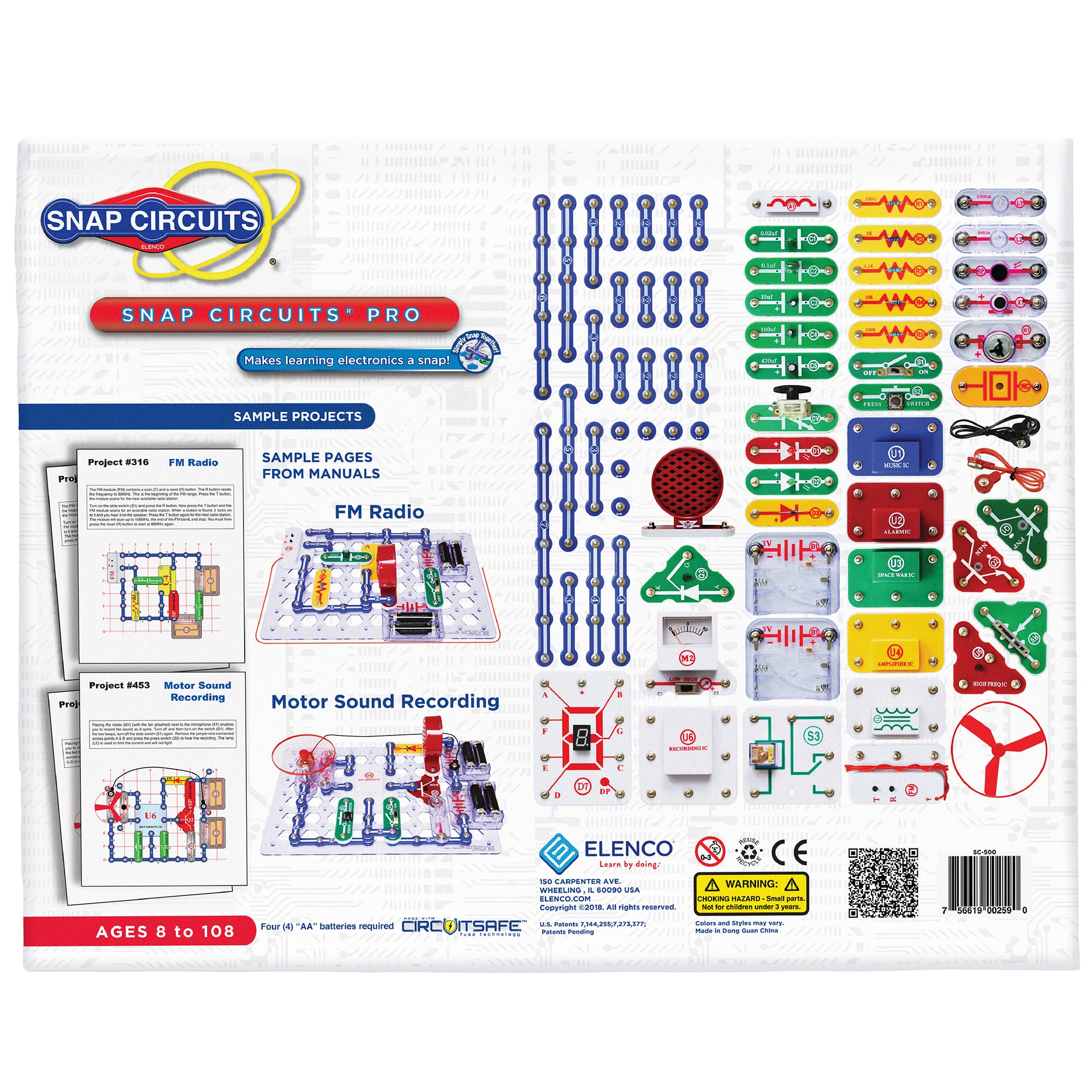 Elenco® Snap Circuits® Pro SC-500 Electronics Exploration STEM Educational Kit