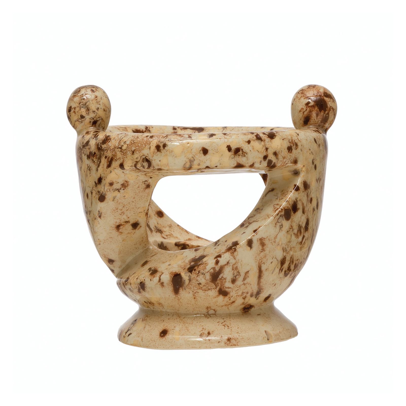 Hello Honey® 5" Hand-in-Hand Figures Stoneware Tealight Holder