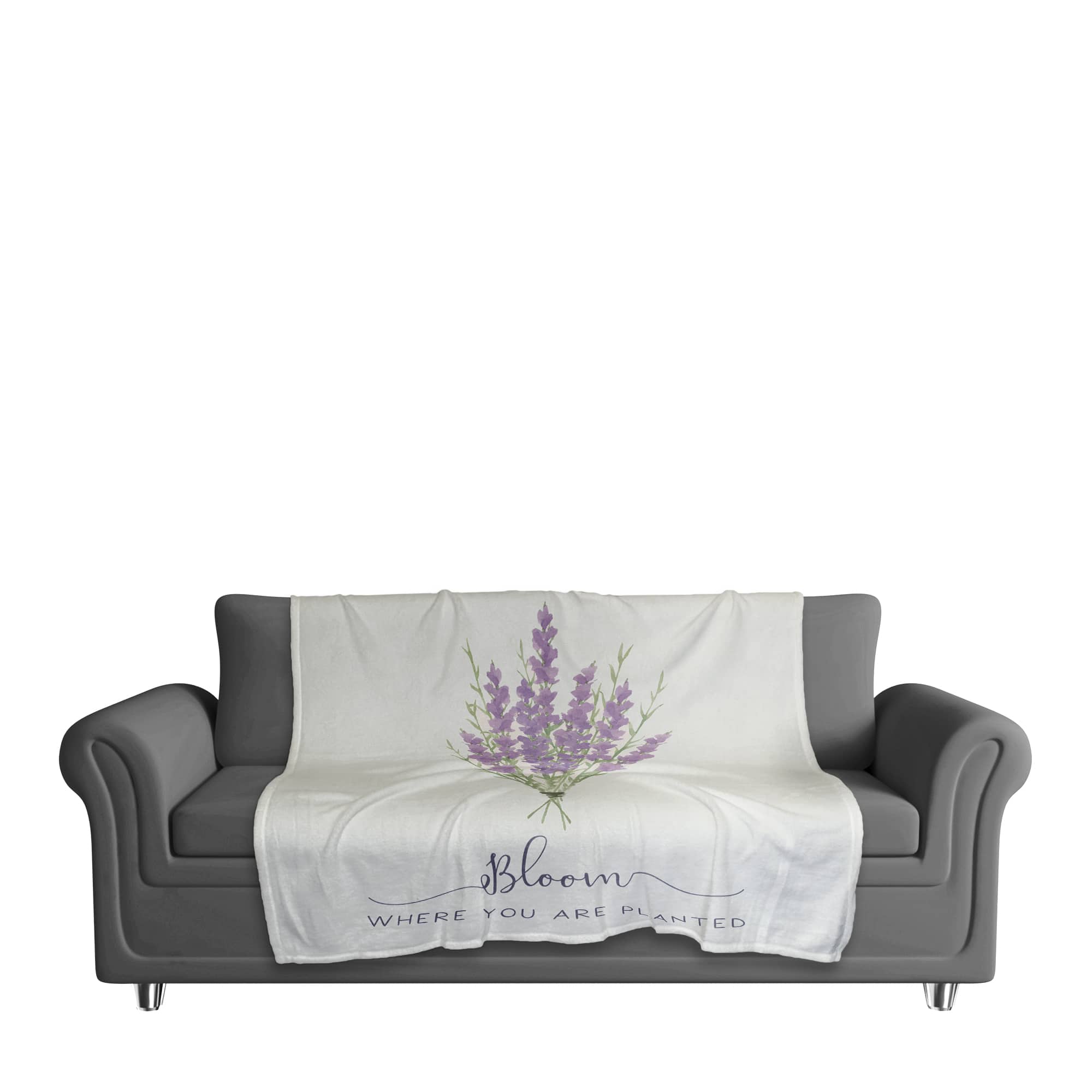 Bloom Where Planted Fleece Throw