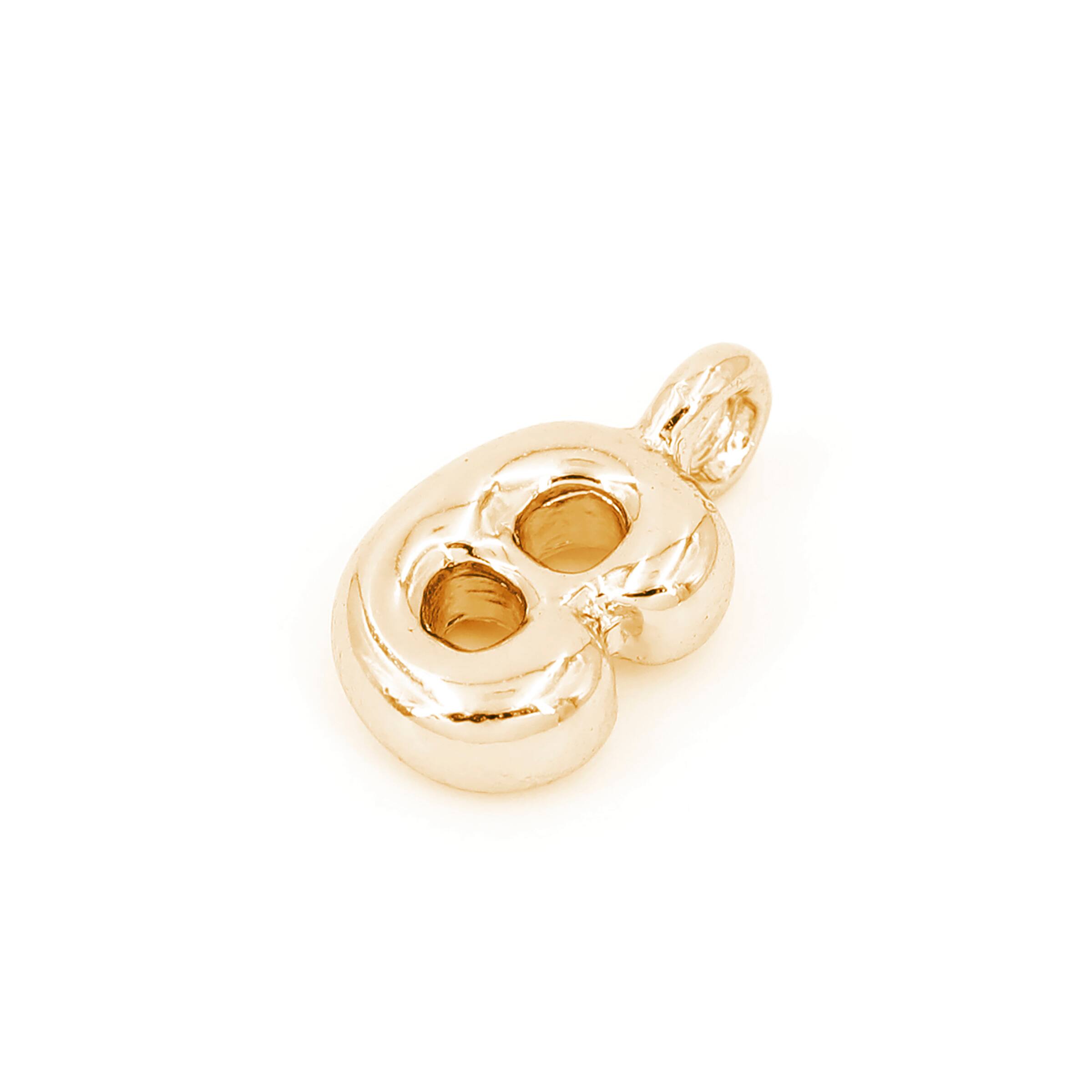 14K Gold Plated Metal Bubble Letter Charm by Bead Landing