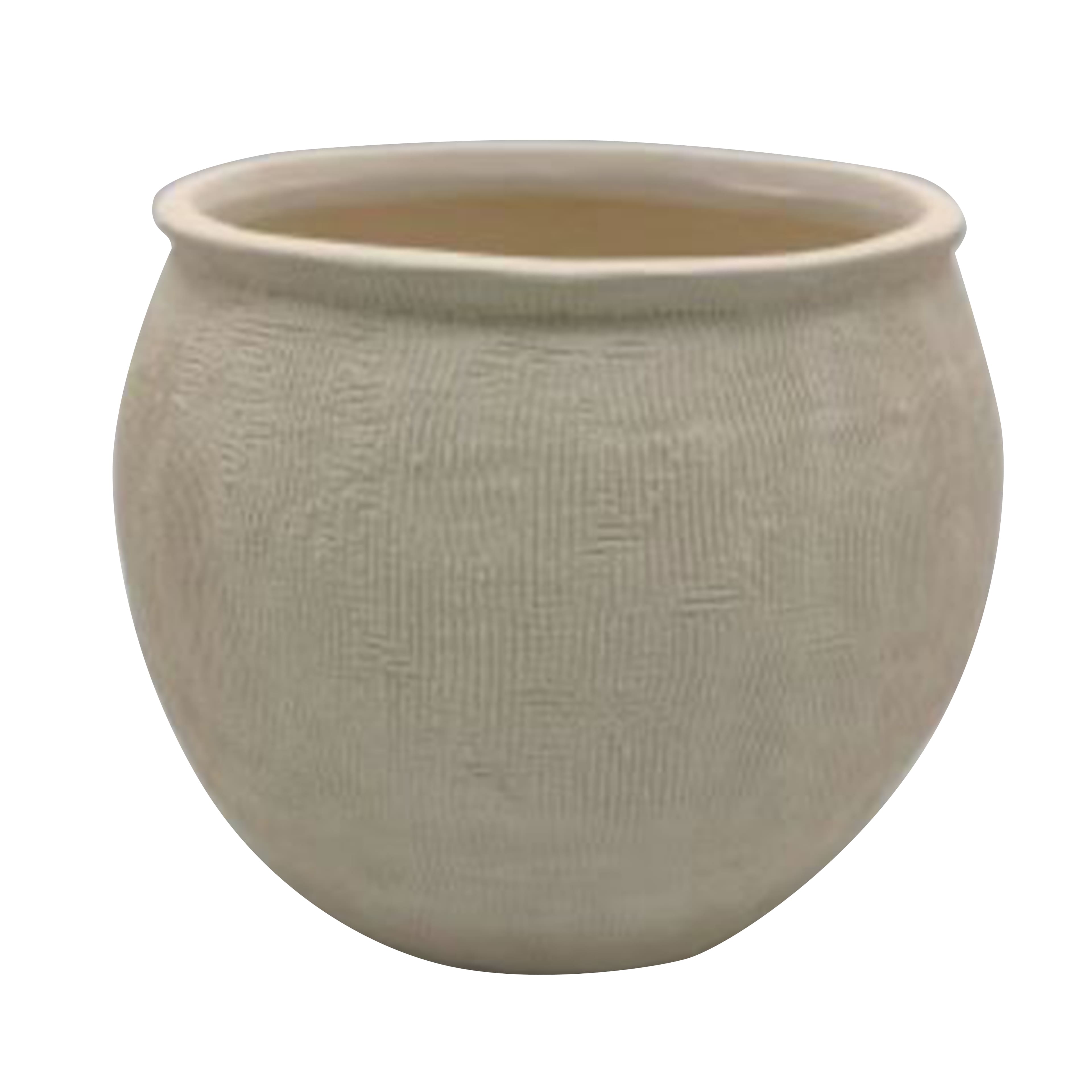 6.5" Whitewash Ceramic Planter by Ashland®