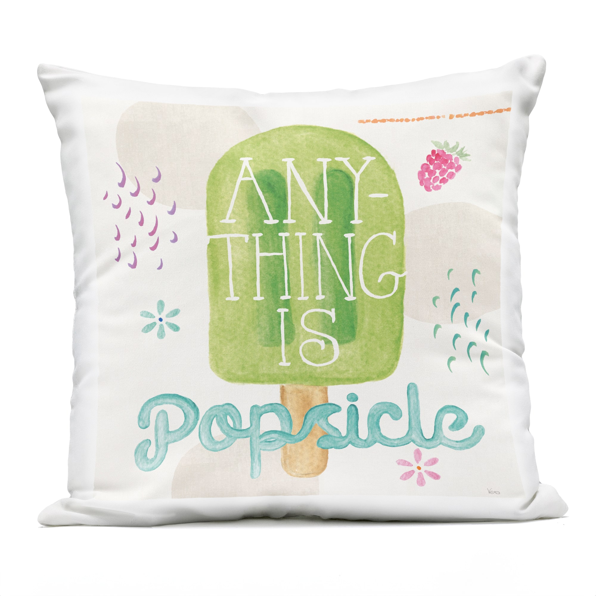 Stupell Industries 18" x 18" Uplifting Summer Phrase Outdoor Print Throw Pillow