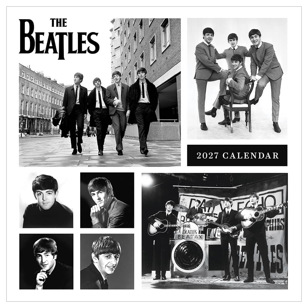 2027 The Beatles: In Black & White Wall Calendar