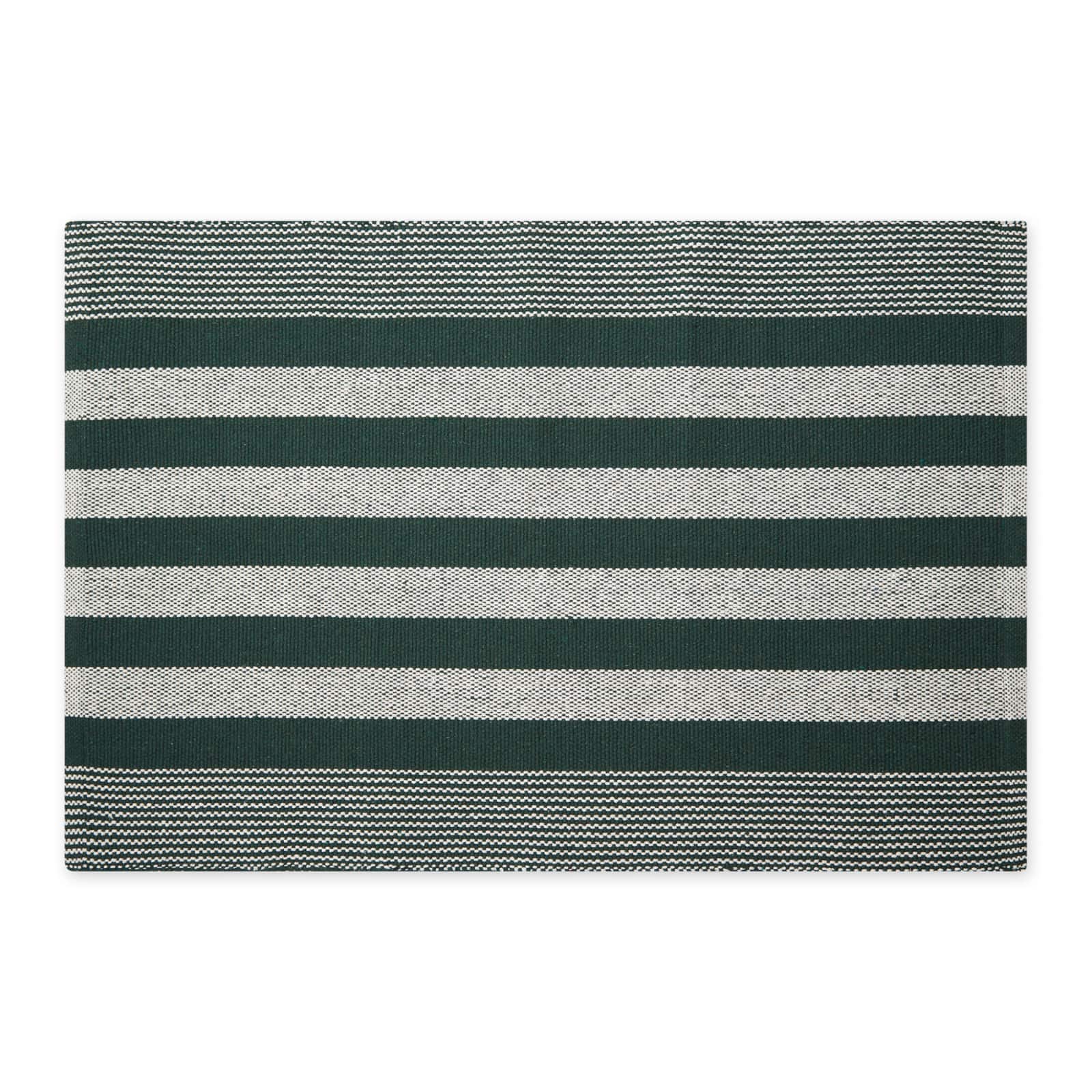 DII® Cabana Stripe Handwoven Recycled Yarn Rug