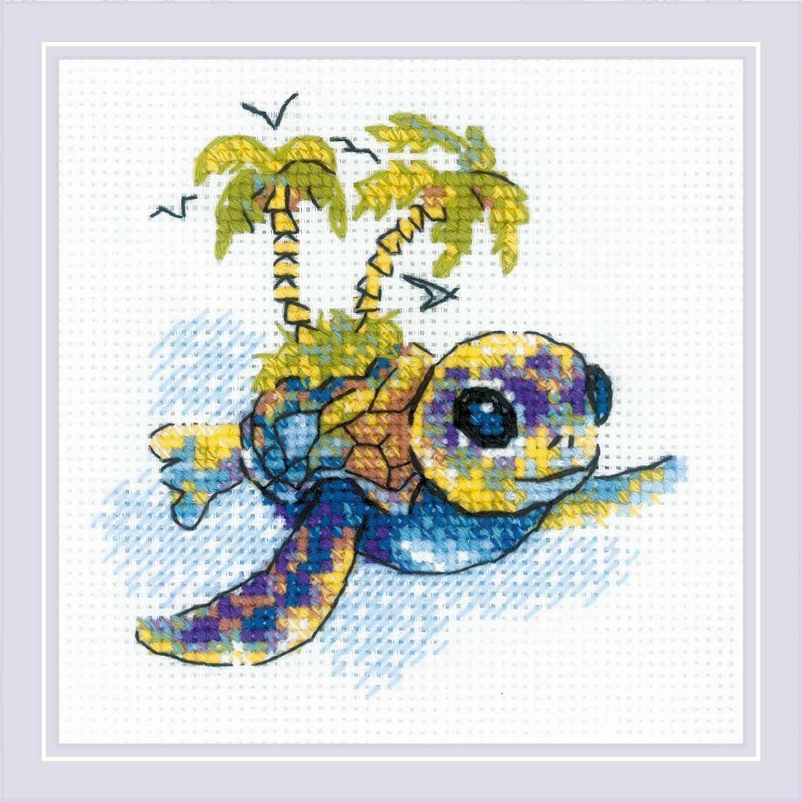 RIOLIS Little Turtle Counted Cross Stitch Kit