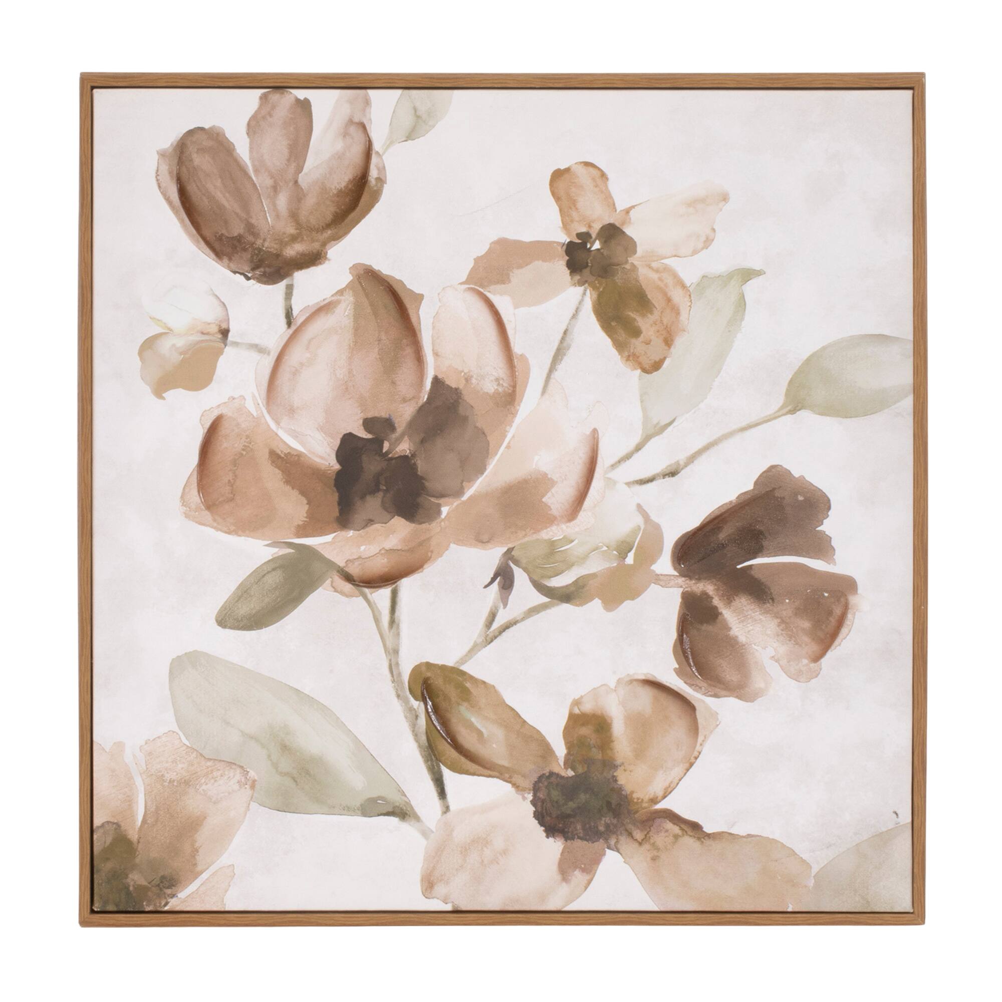 Melrose Wood Floral Block Plaque (Set of 2)