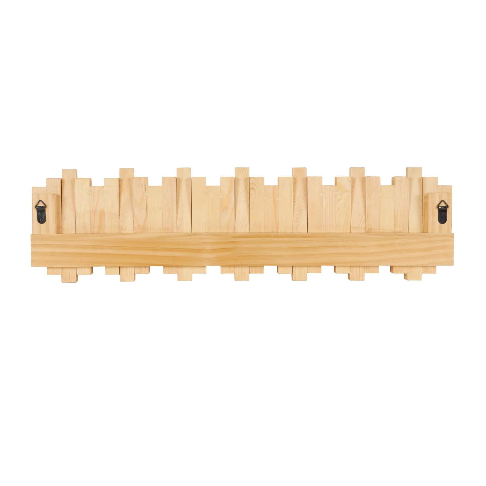 Brown Wooden Stick 7 Hanger Wall Hook