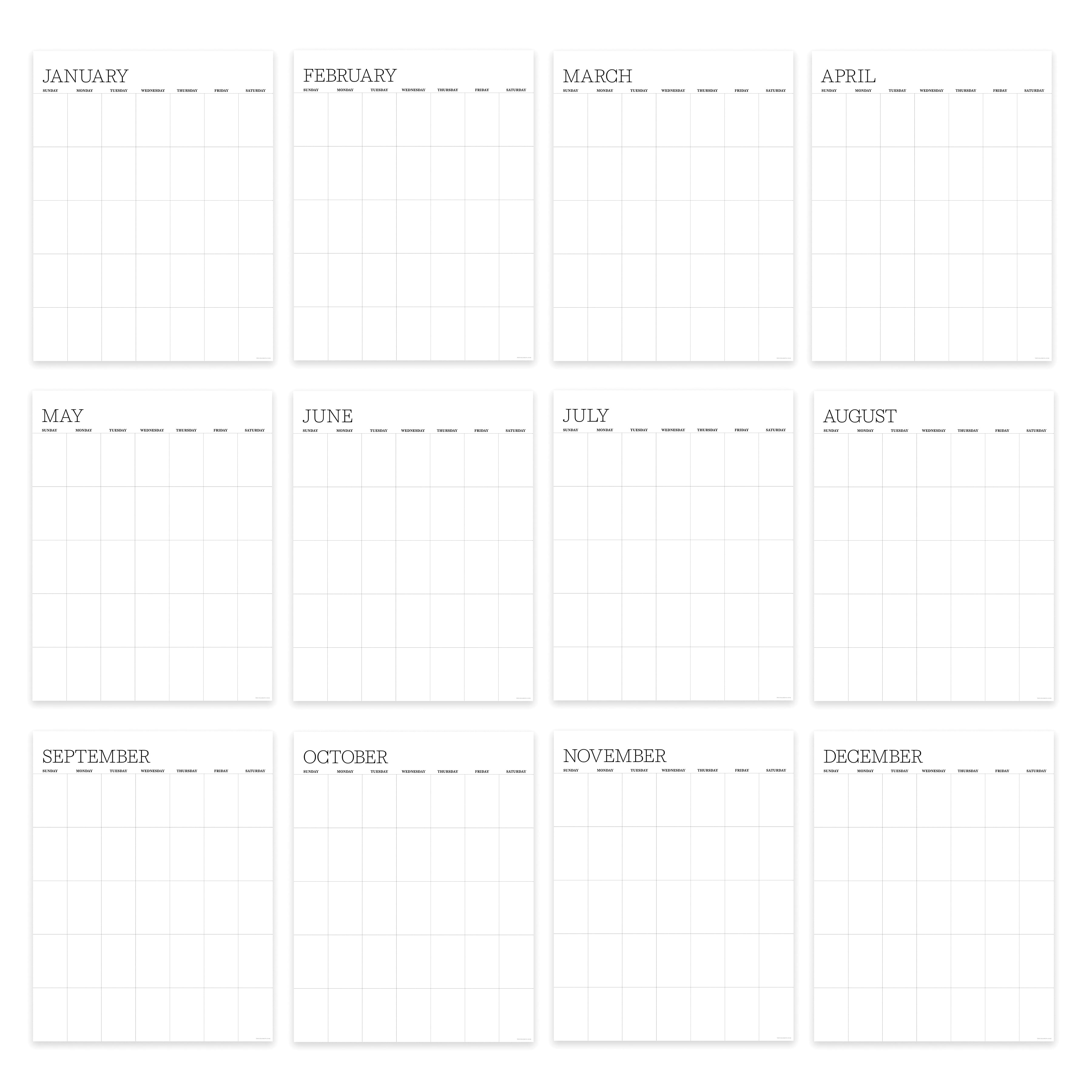 TF Publishing Undated Dry Erase Large Wired Hanging Vertical Wall Calendar