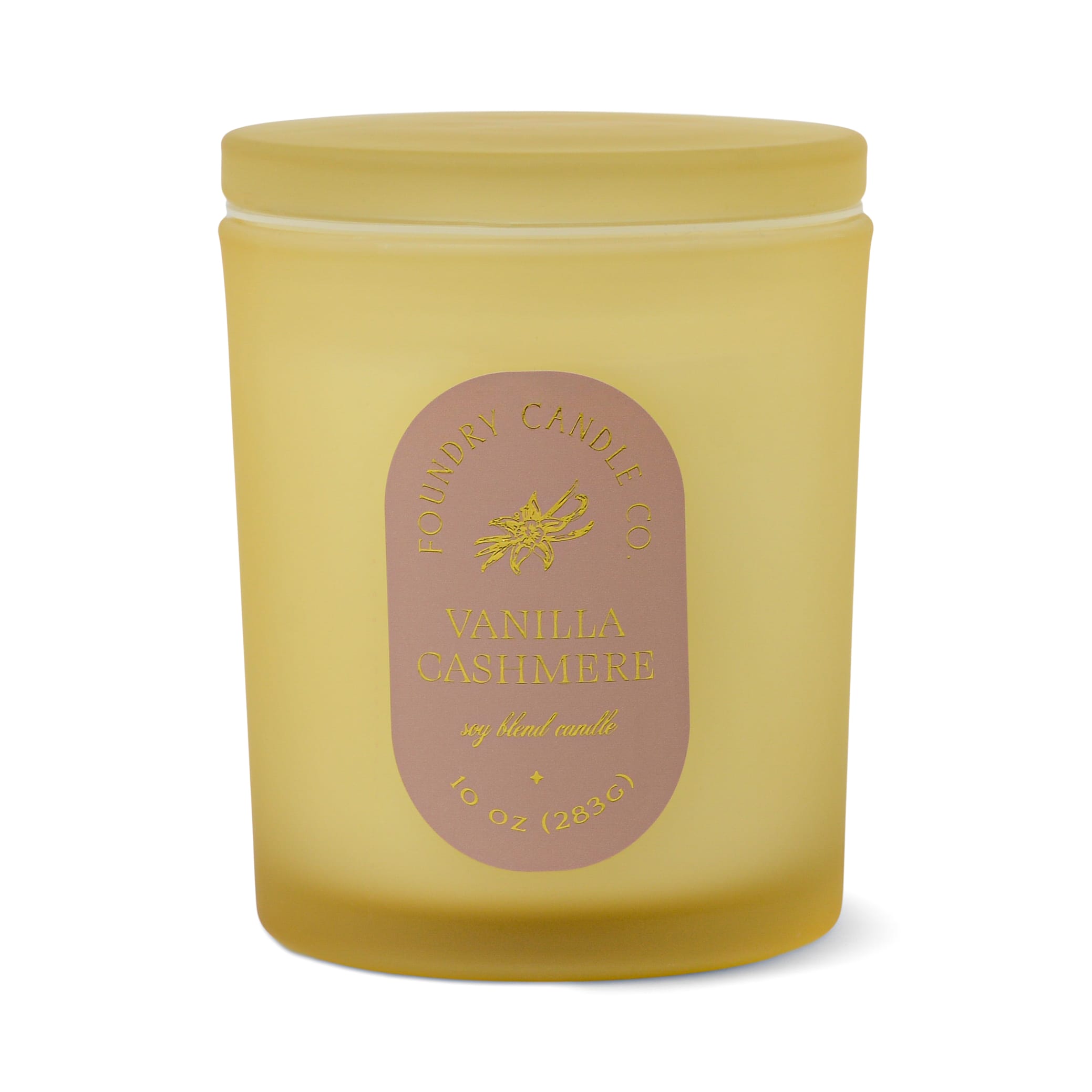 Foundry Candle Co. 10oz. Vanilla Cashmere Glass Candle with Lid