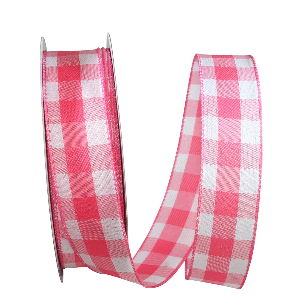 JAM Paper 1.5" x 50yd. Wired Celine Plaid Ribbon