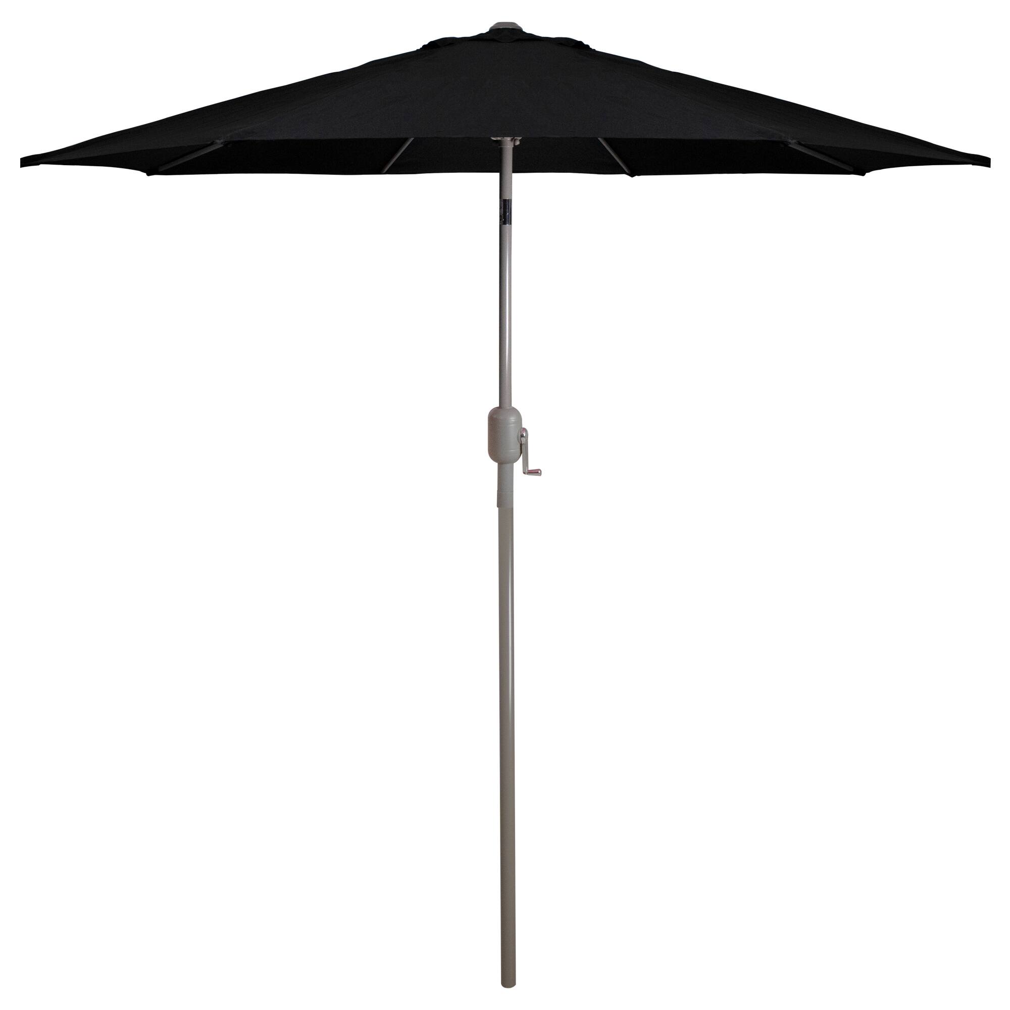 9Ft Outdoor Patio Market Umbrella with Hand Crank & Tilt By Northlight in Black/Brown | 9ft x 8ft | Michaels®