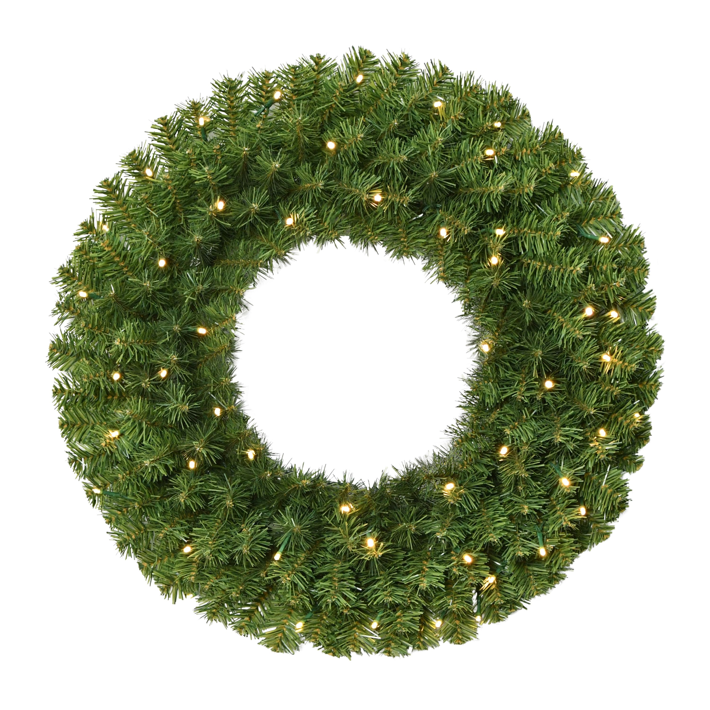 24" Pre-Lit Artificial Christmas Battery-Operated Wreath
