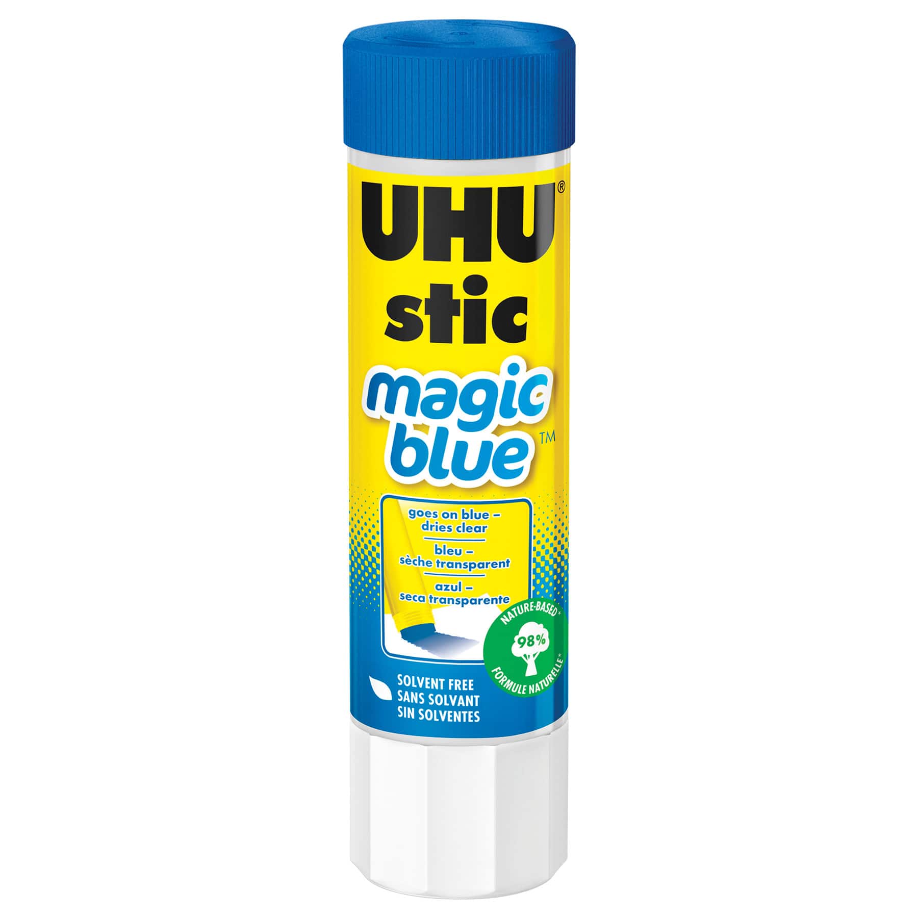 STAEDTLER® 8.2g UHU Stic Magic Blue Dries Clear Glue Sticks, 24ct.