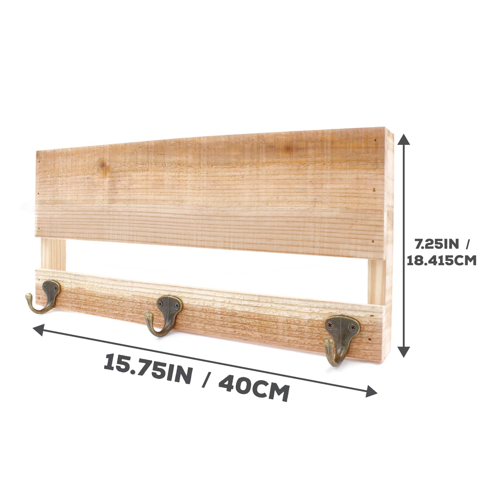 ArtSkills® 16" Medium Rustic Wood Plaque with Hooks, 3ct.