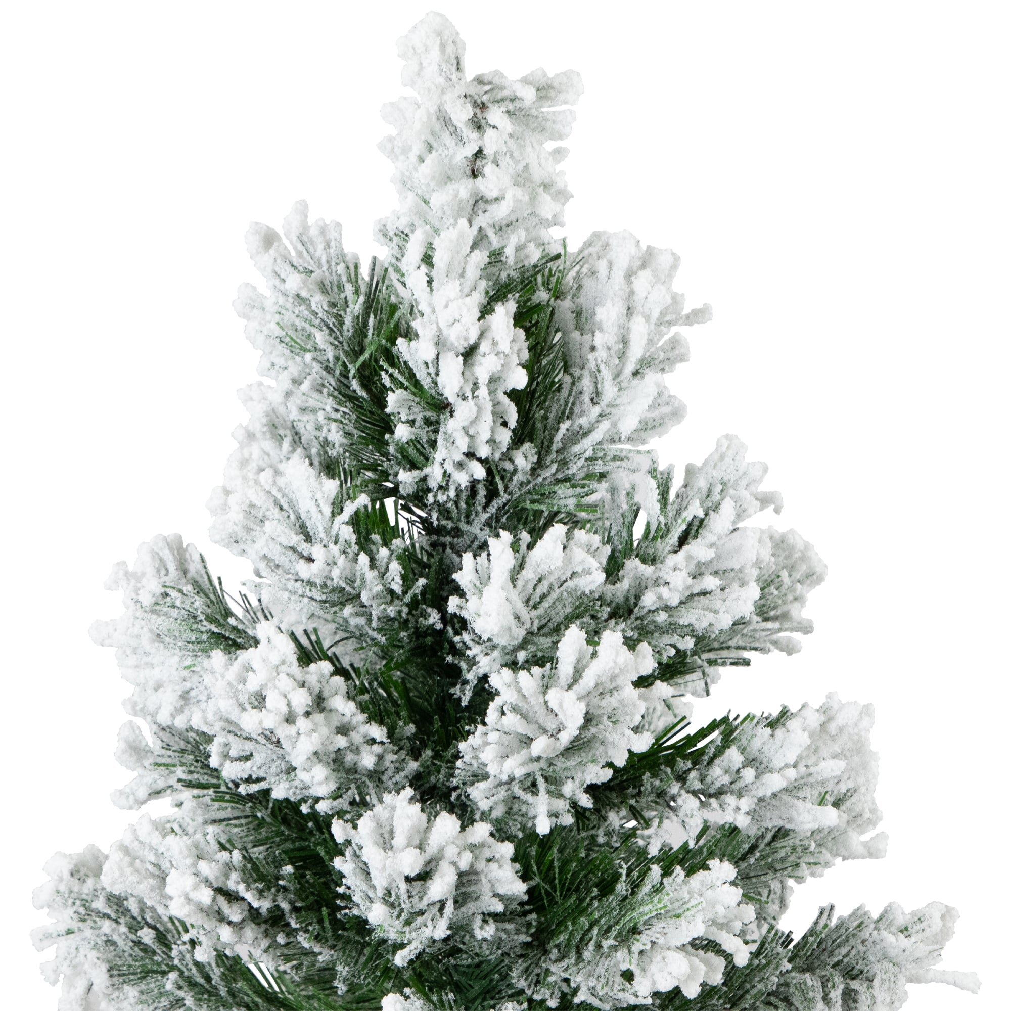 19" Unlit Full Flocked Angel Pine Artificial Mini Christmas Tree in Red Fabric Base