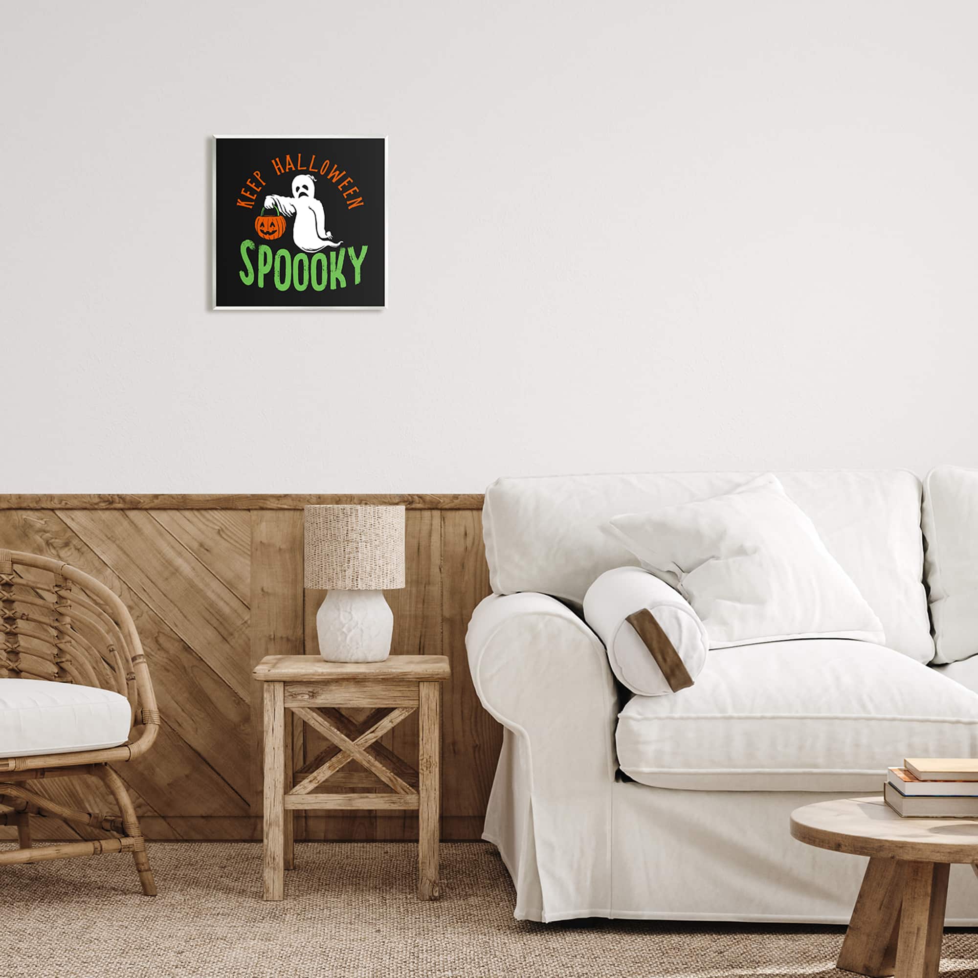 Stupell Industries Keep Halloween Spooky Trick Or Treat Ghost Wall Plaque Art