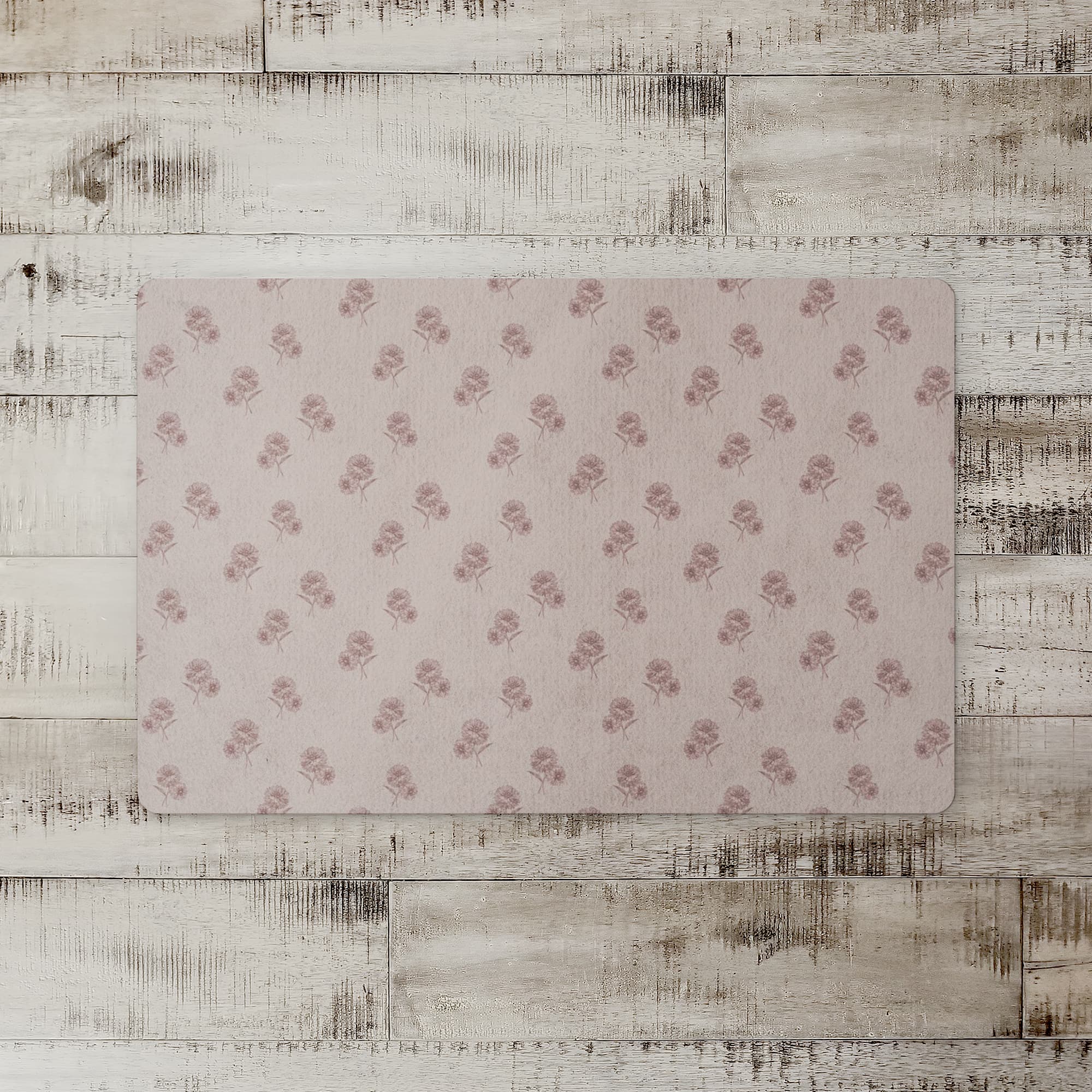 Delicate Floral Floor Mat