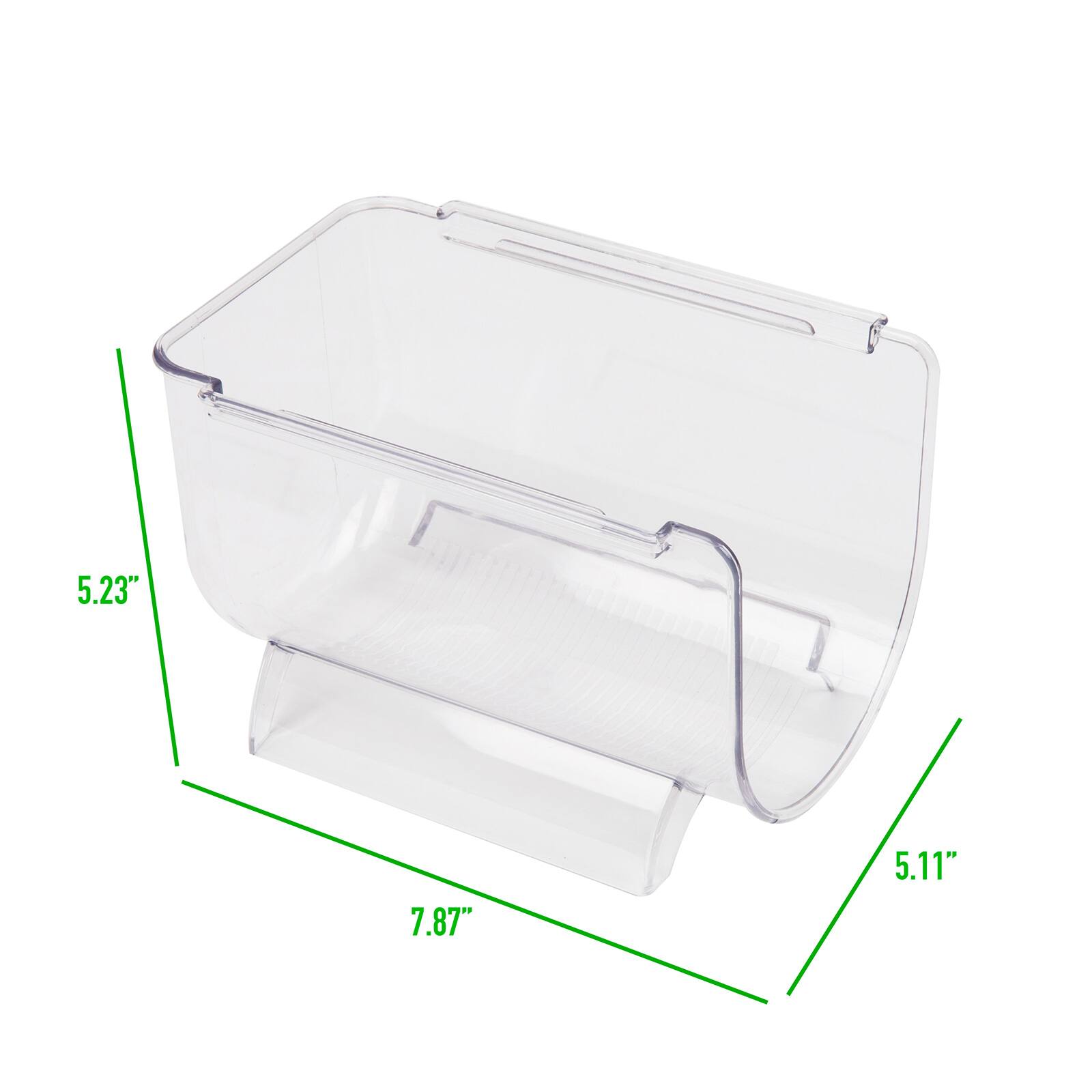 Mind Reader Clear Large 2 Liter Bottle Stackable Refrigerator Bin Storage Set