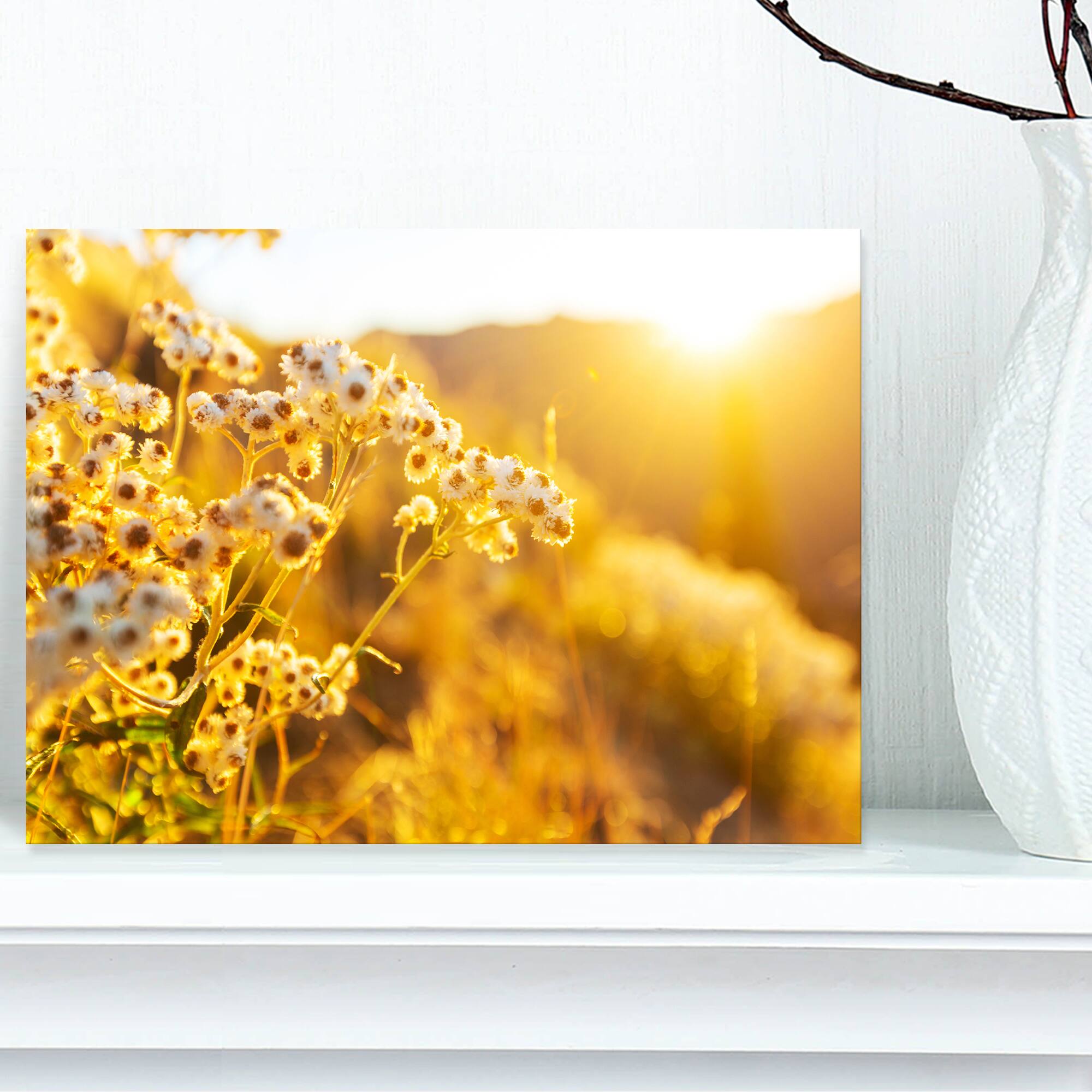 Designart - Bright Yellow Rural Garden Flowers