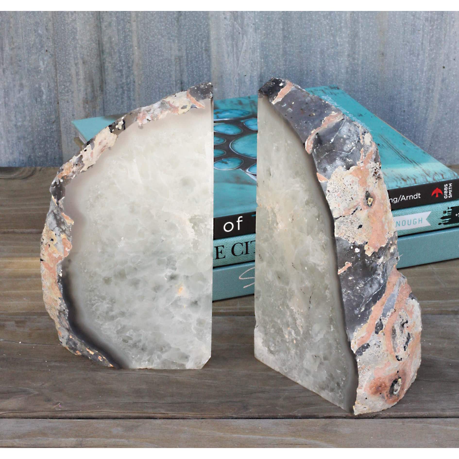 Natural Agate Bookends Set of 2