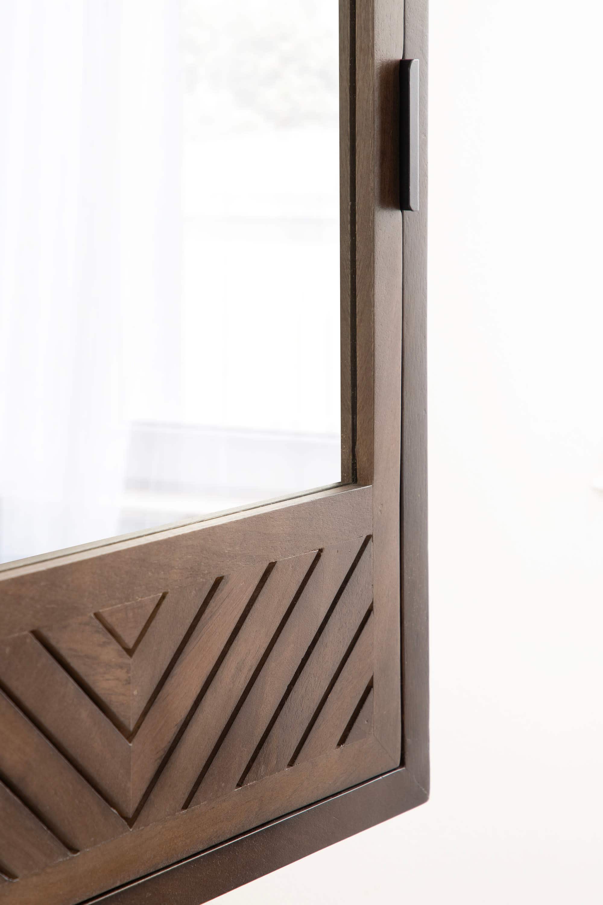 Kate and Laurel Mezzeta Bathroom Cabinet with Mirror