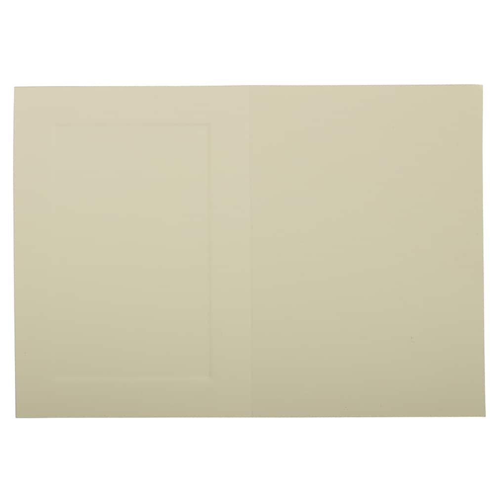JAM Paper A1 Ivory Blank Foldover Cards with Panel
