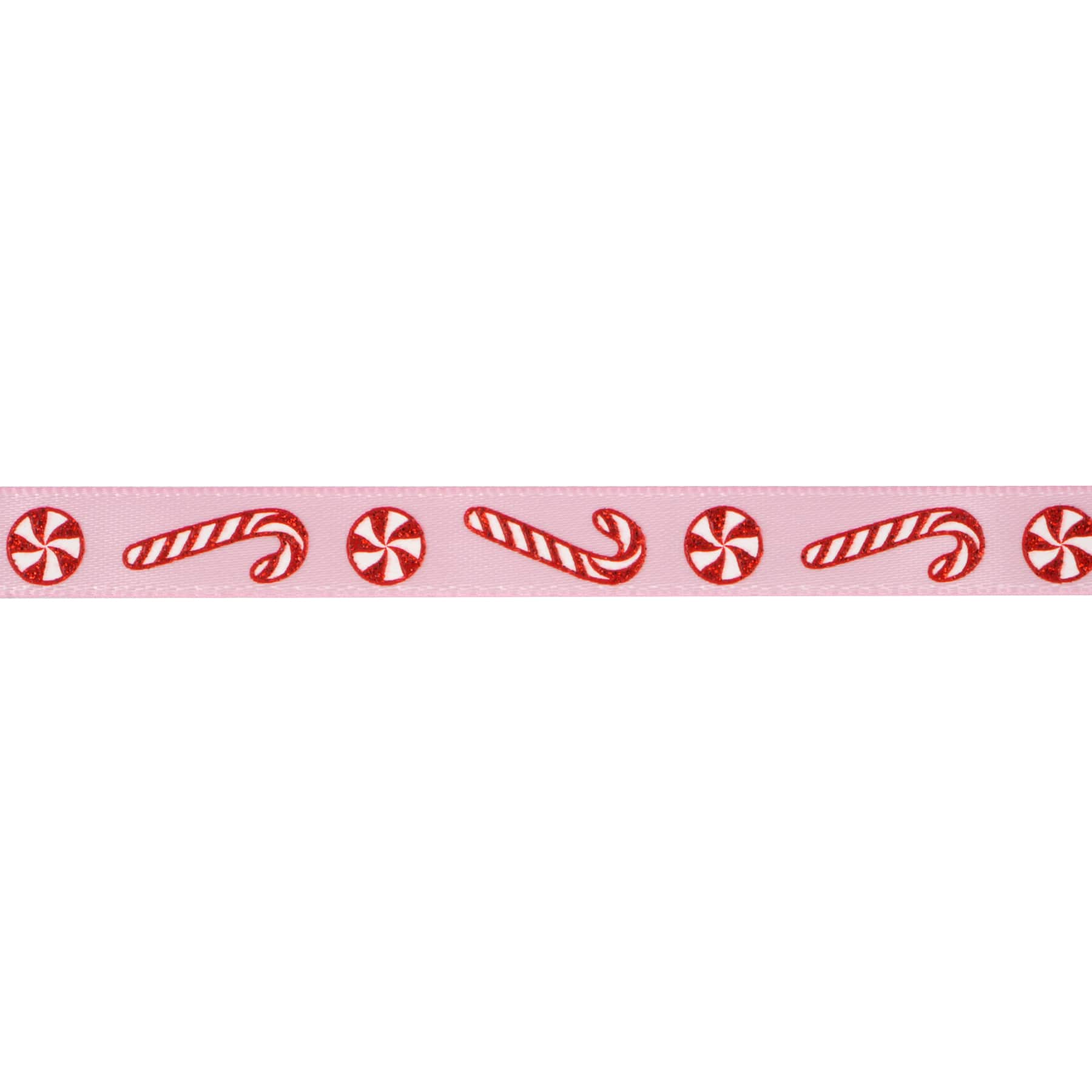 3/8" x 4yd. Pink Peppermint Candy Ribbon by Celebrate It®