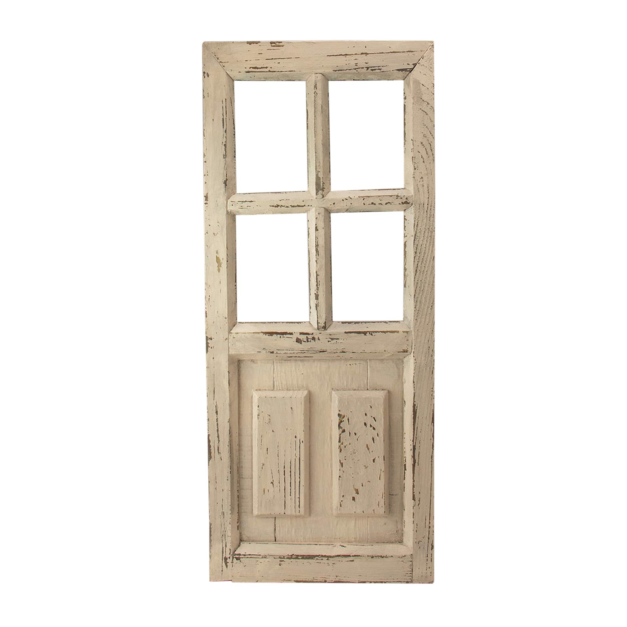 2.3ft White Miniature Wooden Door Wall Hanging Decoration