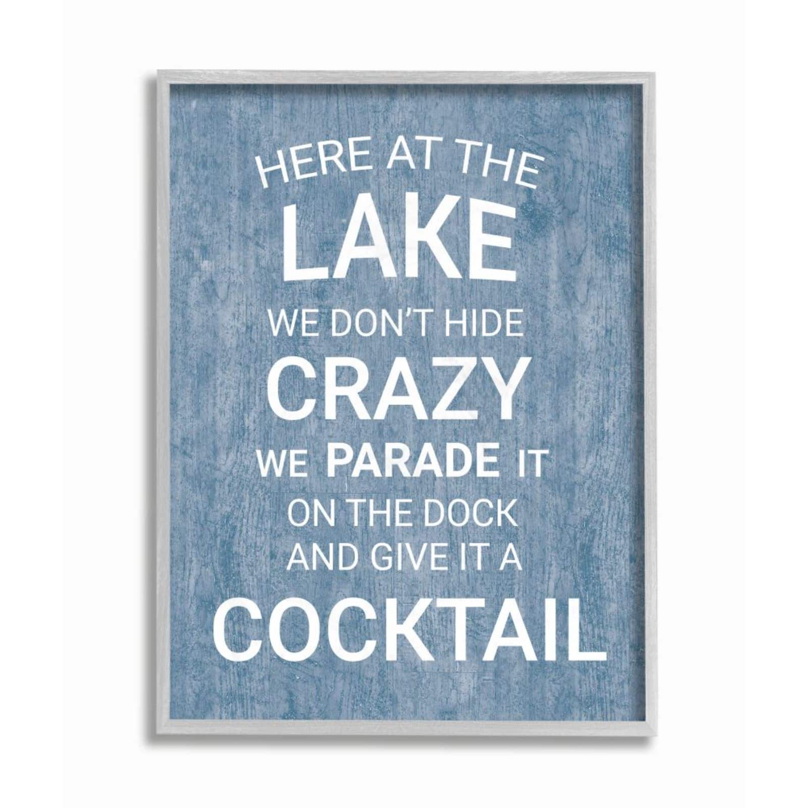 Stupell Industries Crazy Funny Lake Party Framed Wall Art