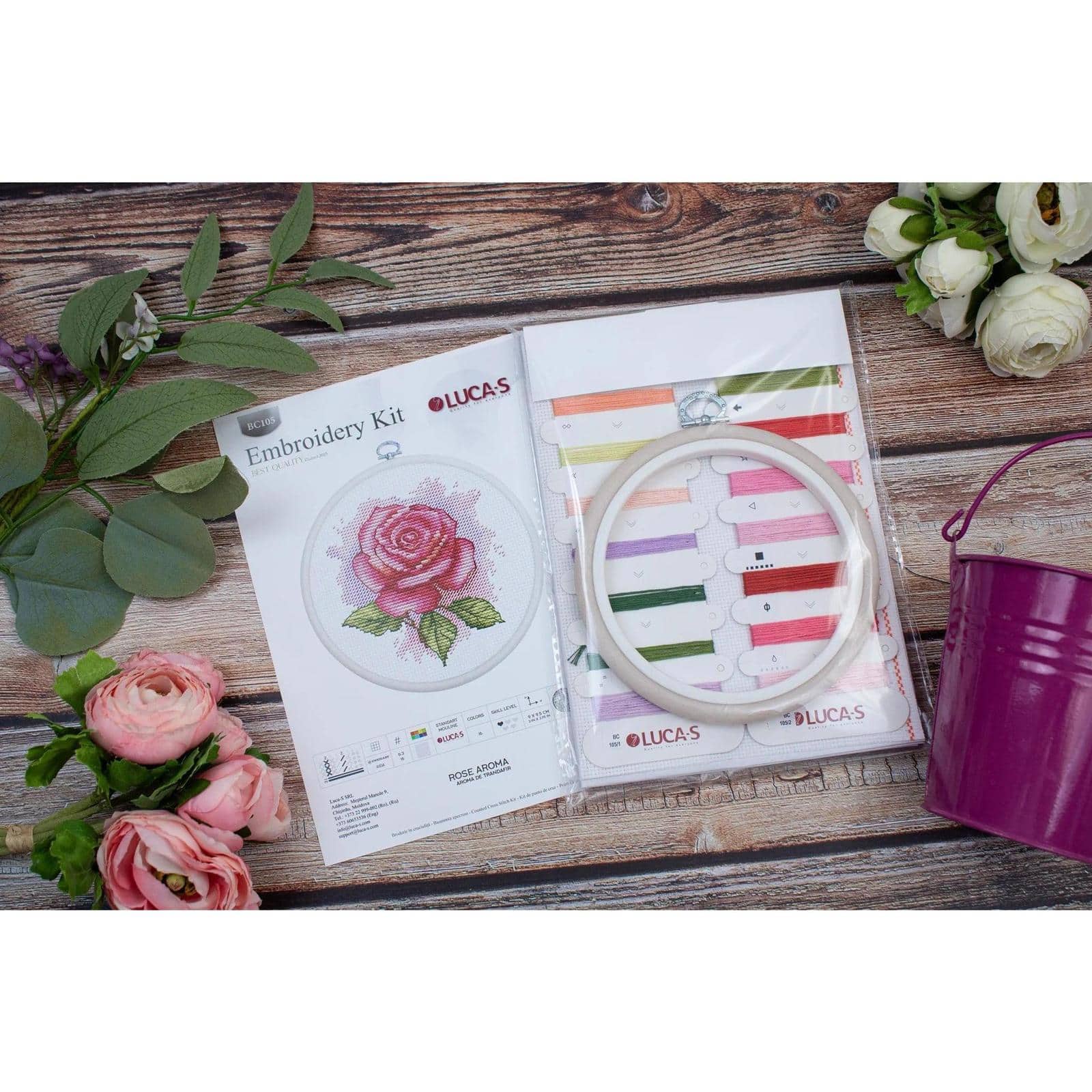 Luca-S Rose Aroma Counted Cross Stitch Kit