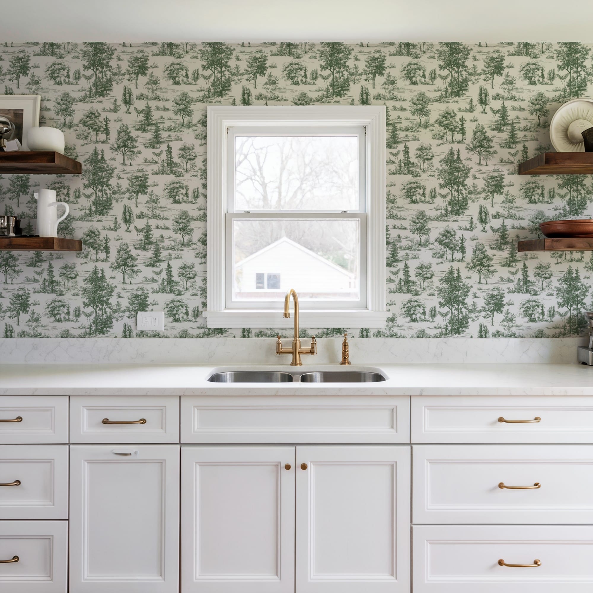 Designs Direct Mothman Novelty Toile Peel & Stick Wallpaper