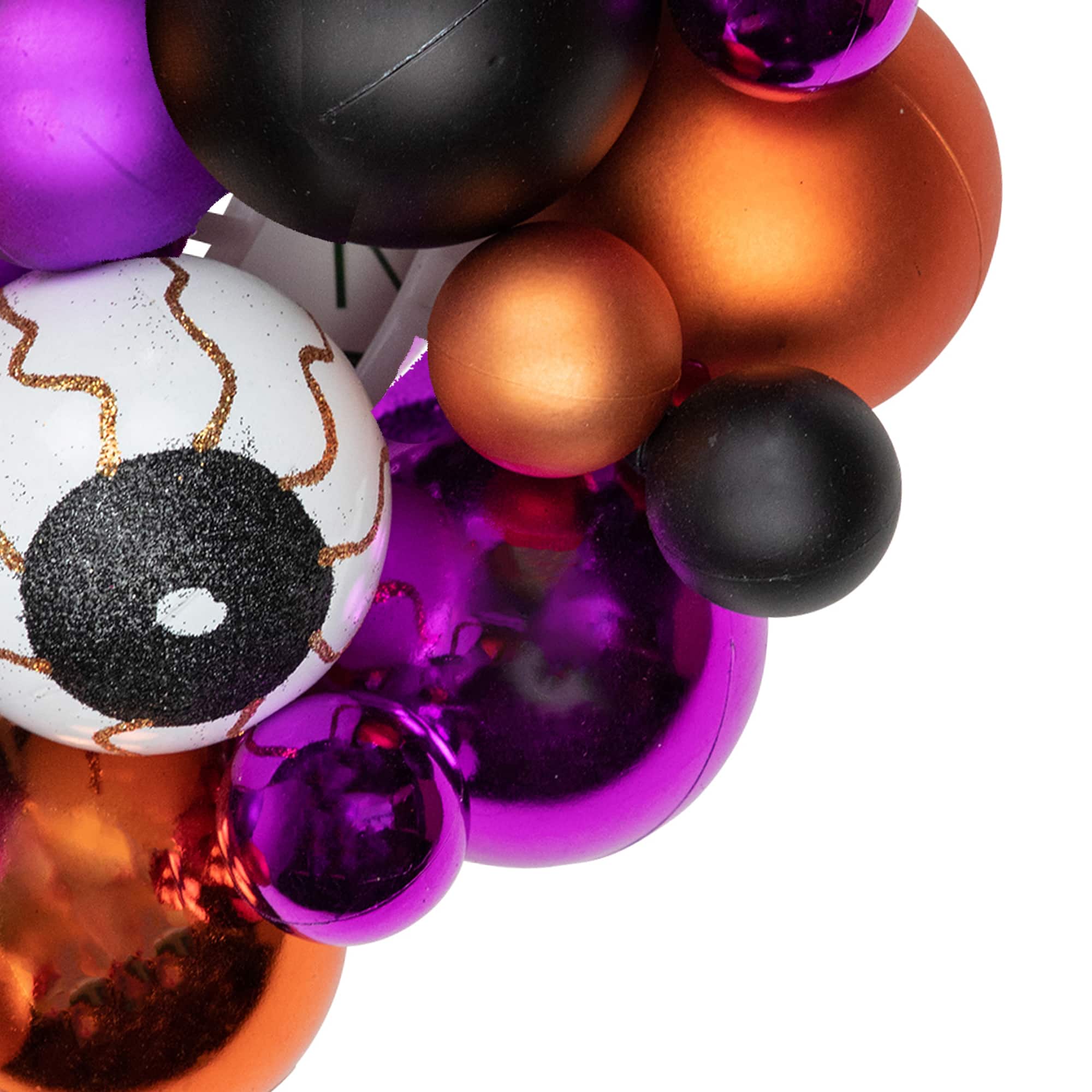 13'' Unlit Shatterproof Ball Ornament Halloween Wreath