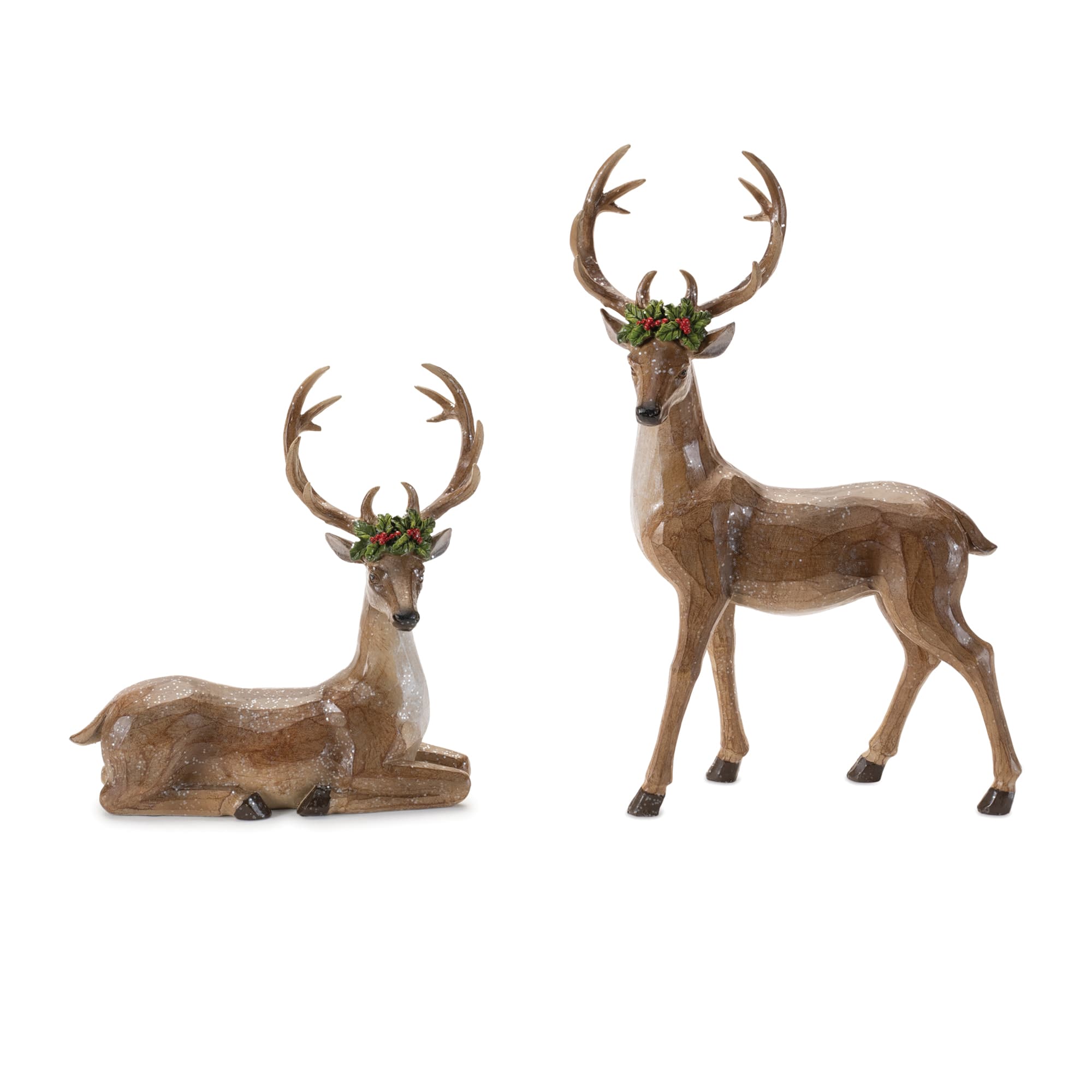 Holiday Deer Figurine Set