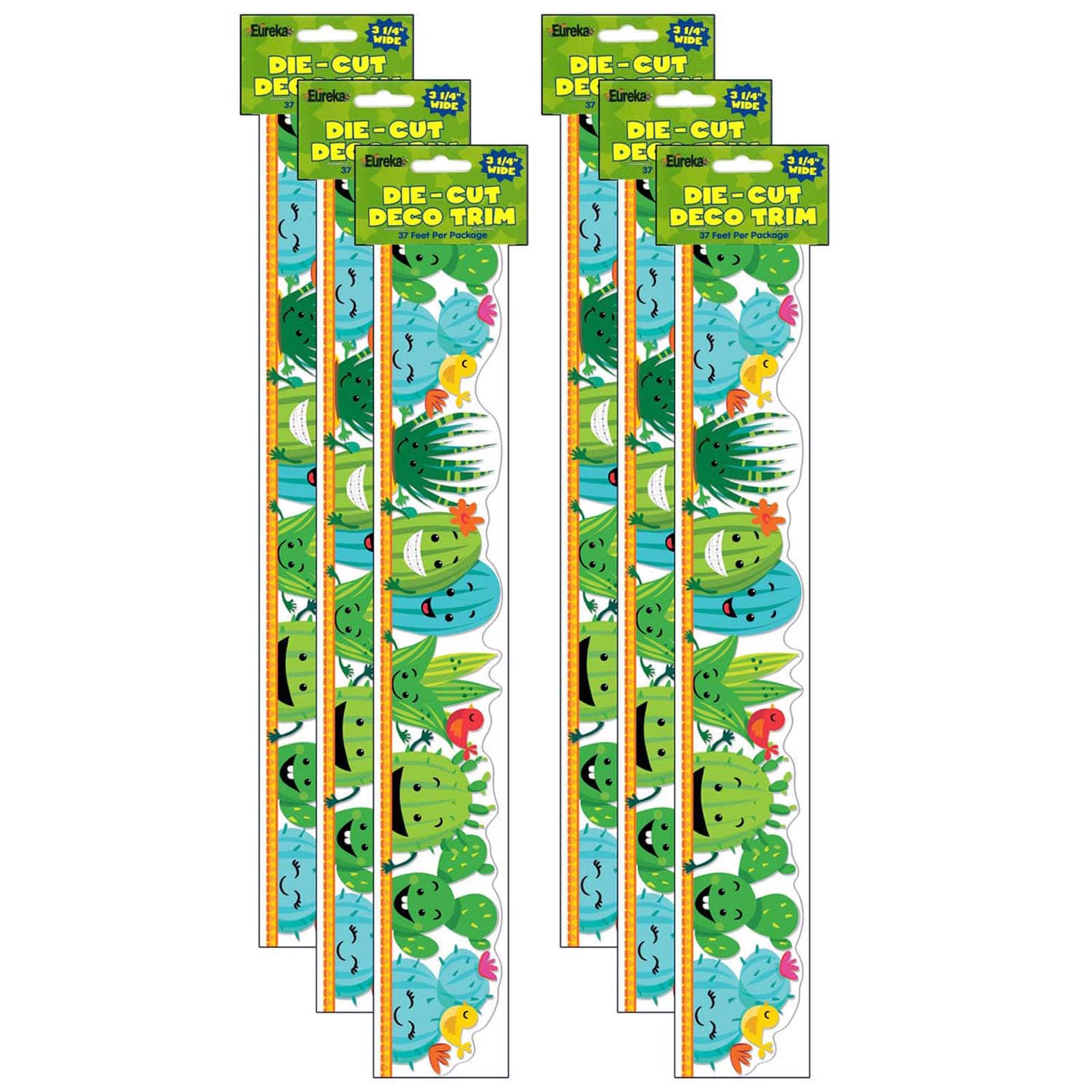 Eureka® A Sharp Bunch Line-Up Deco Trim® Extra Wide Die Cut Borders, 222ft.