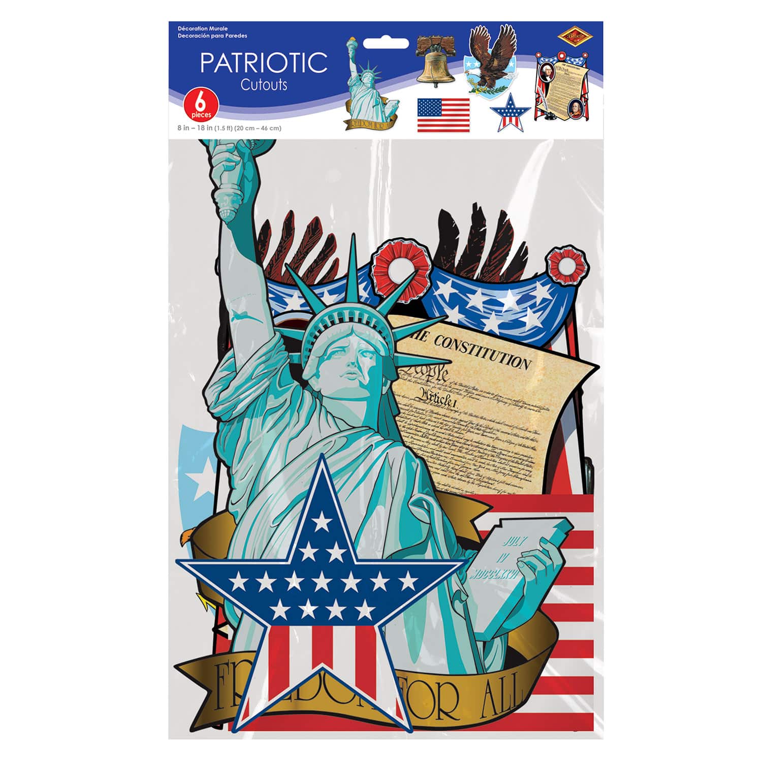 Beistle Patriotic Cutouts, 6ct.