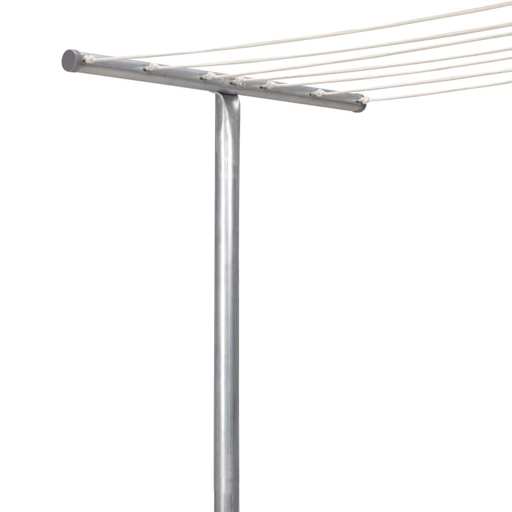 Household Essentials Galvanized Steel Onepiece Pole Clothesline T-Post
