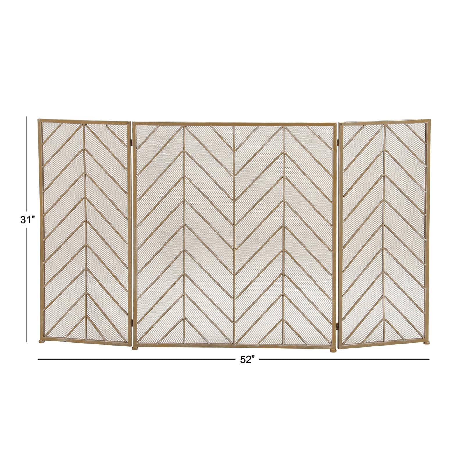 Brass Metal Contemporary Fireplace Screen