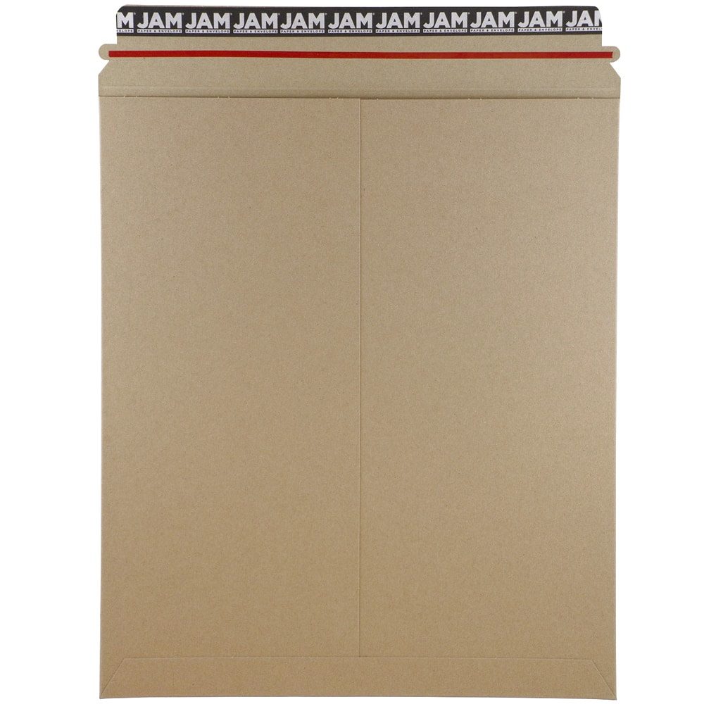 JAM Paper 12.75" x 15" Brown Kraft Flat Photo Mailer Peel & Seal Closure Envelopes, 6ct.