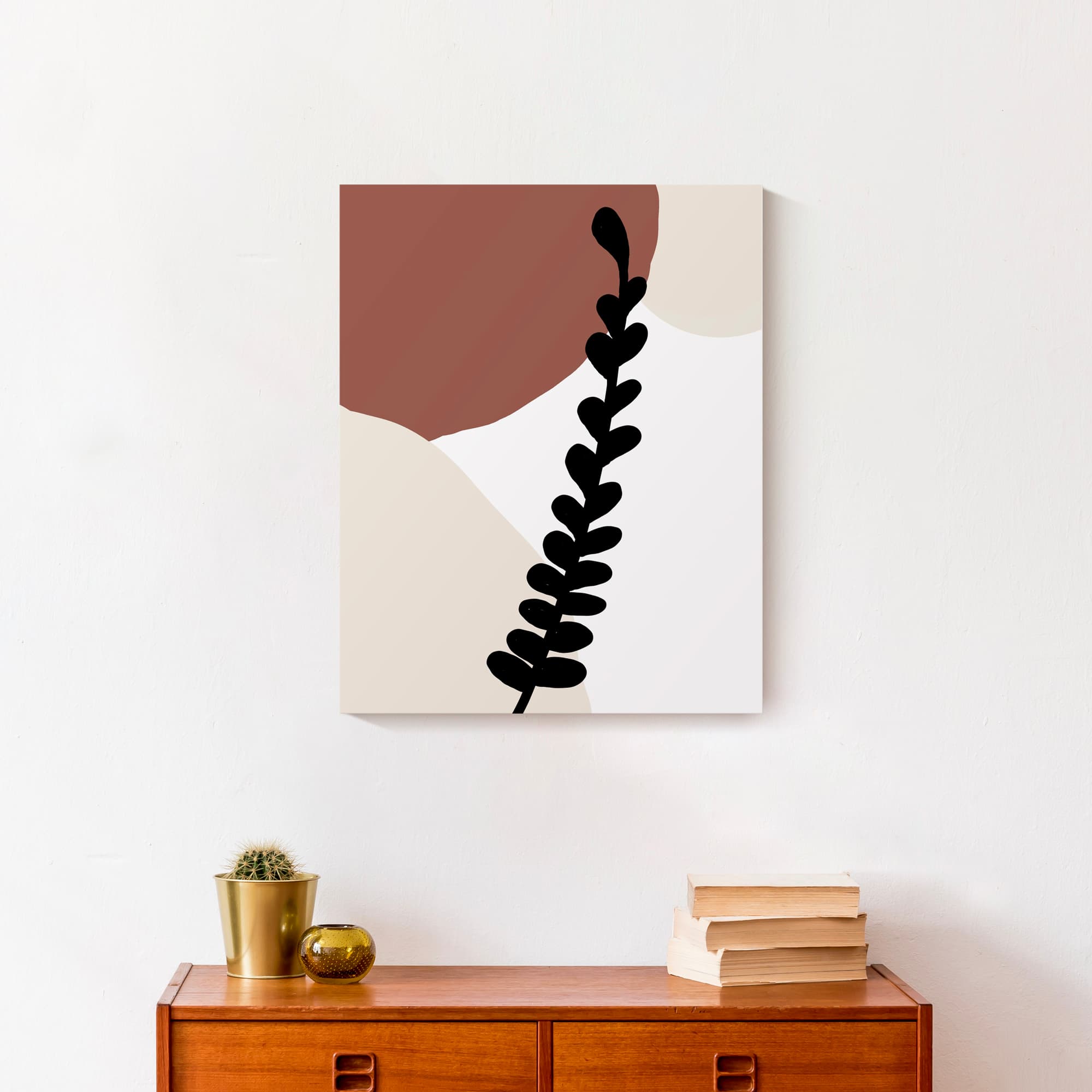 Solid Floral Abstract 16" x 20" Canvas Wall Art