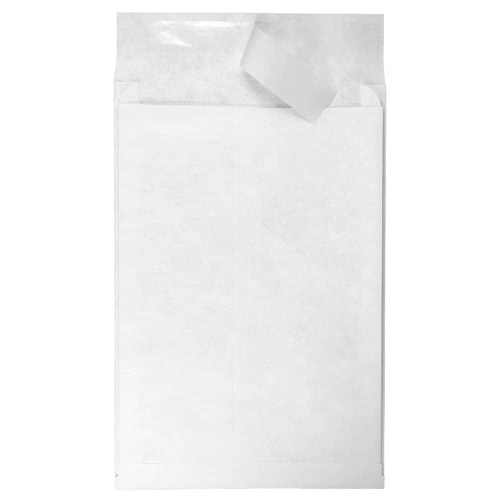 JAM Paper White Tyvek® Expandable Open End Peel & Seal Closure Envelopes