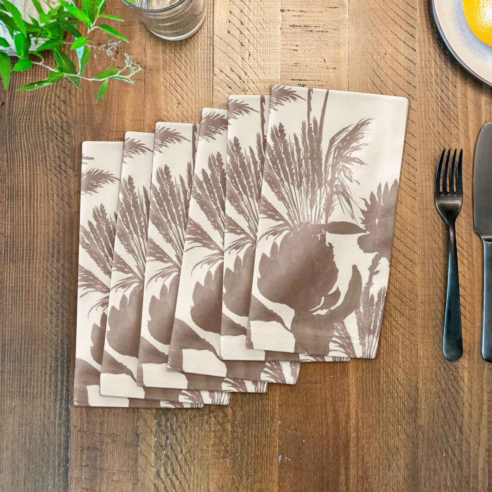Tonal Protea Blooms Cotton Twill Napkin
