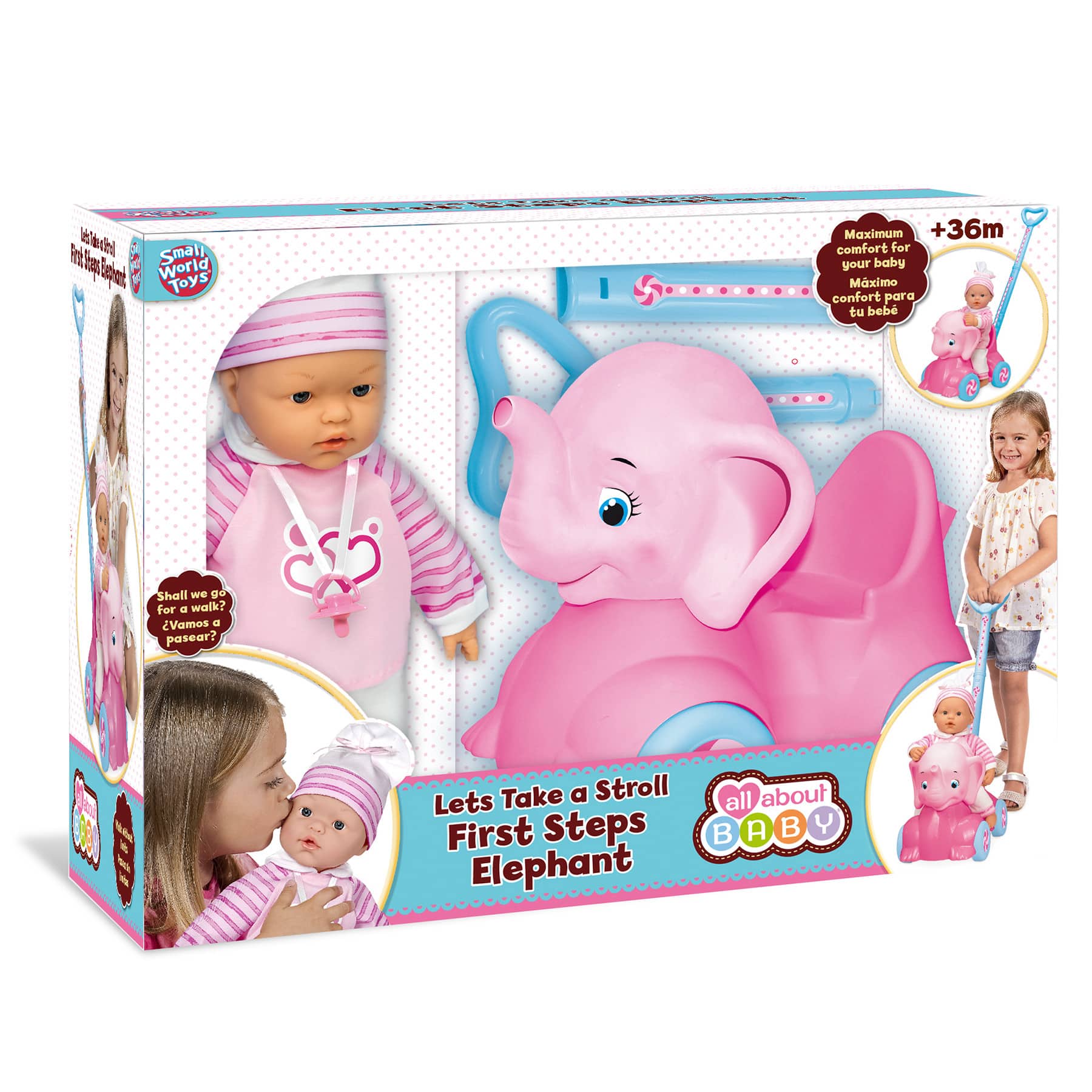 Small World Toys Let's Take a Stroll First Steps Elephant Set