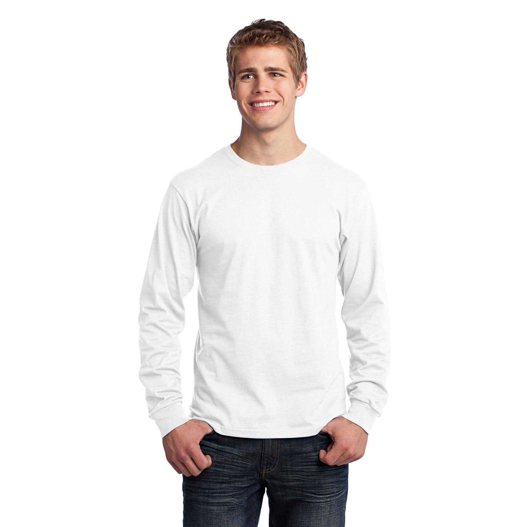 Port & Company® Core Cotton Long Sleeve Crew Neck T-Shirt