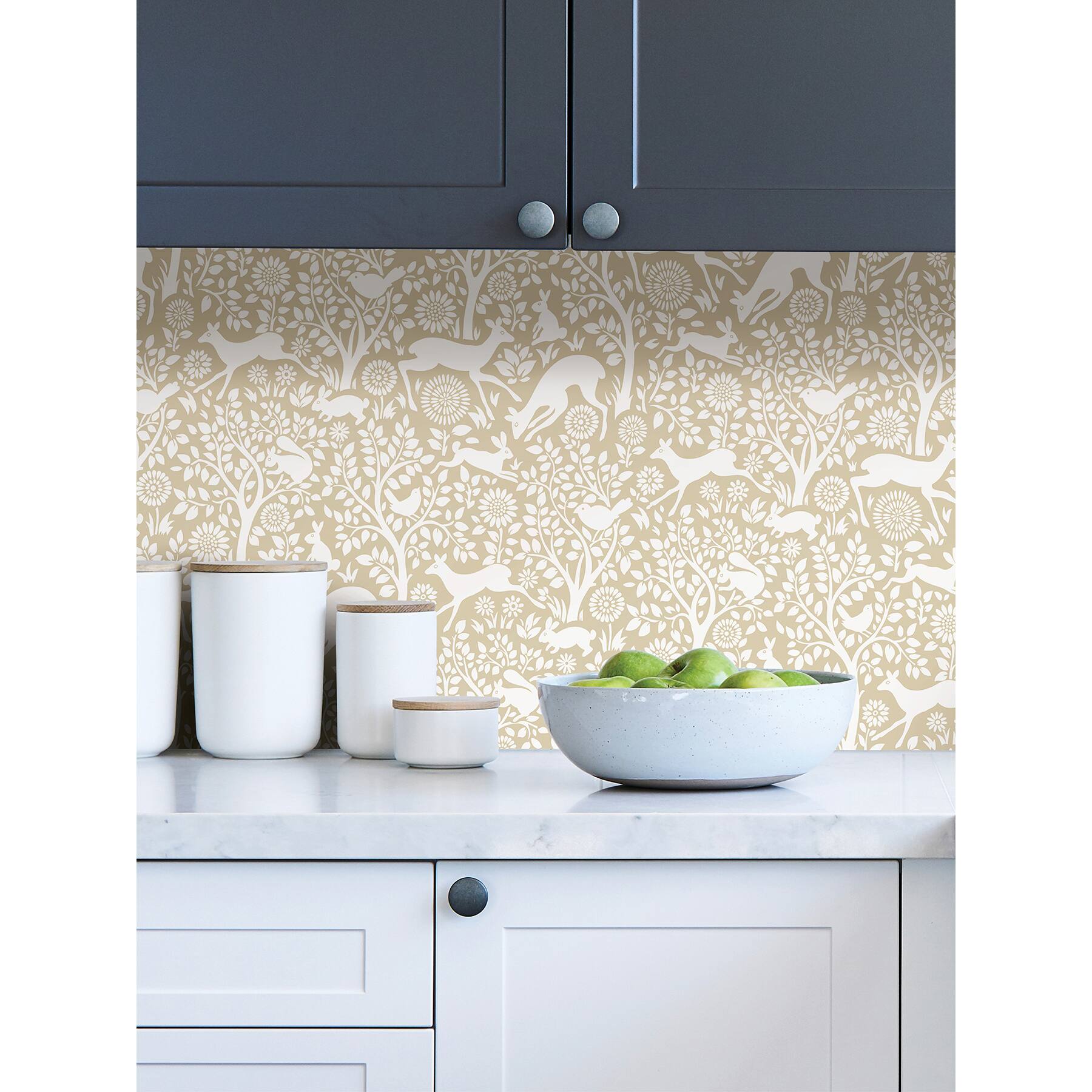 NuWallpaper Cream Merriment Peel & Stick Wallpaper