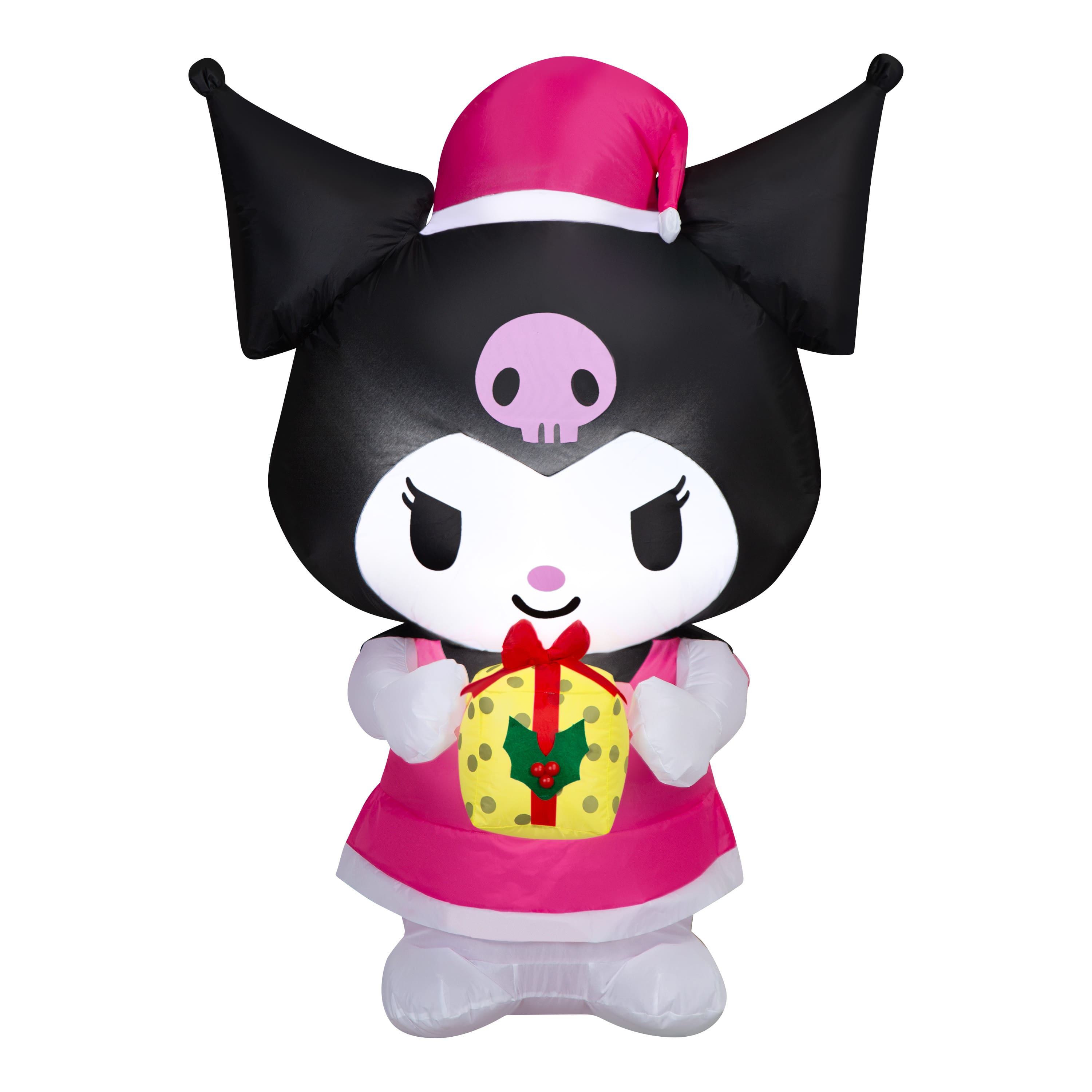 4.5ft. Airblown® Hello Kitty® Inflatable Kuromi with Yellow Present Sanrio Christmas Light Décor