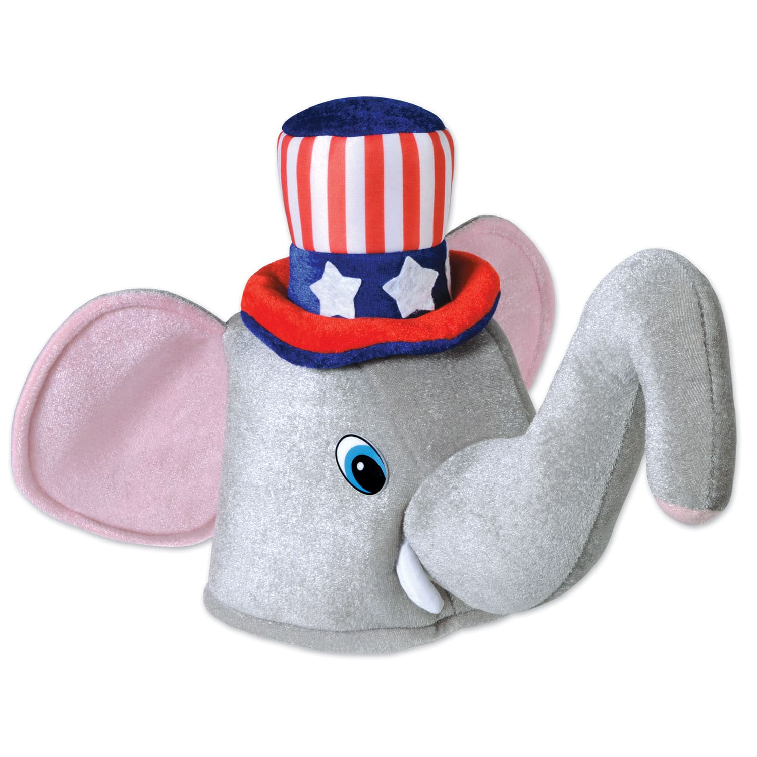 Beistle Adult Patriotic Elephant Plush Hat