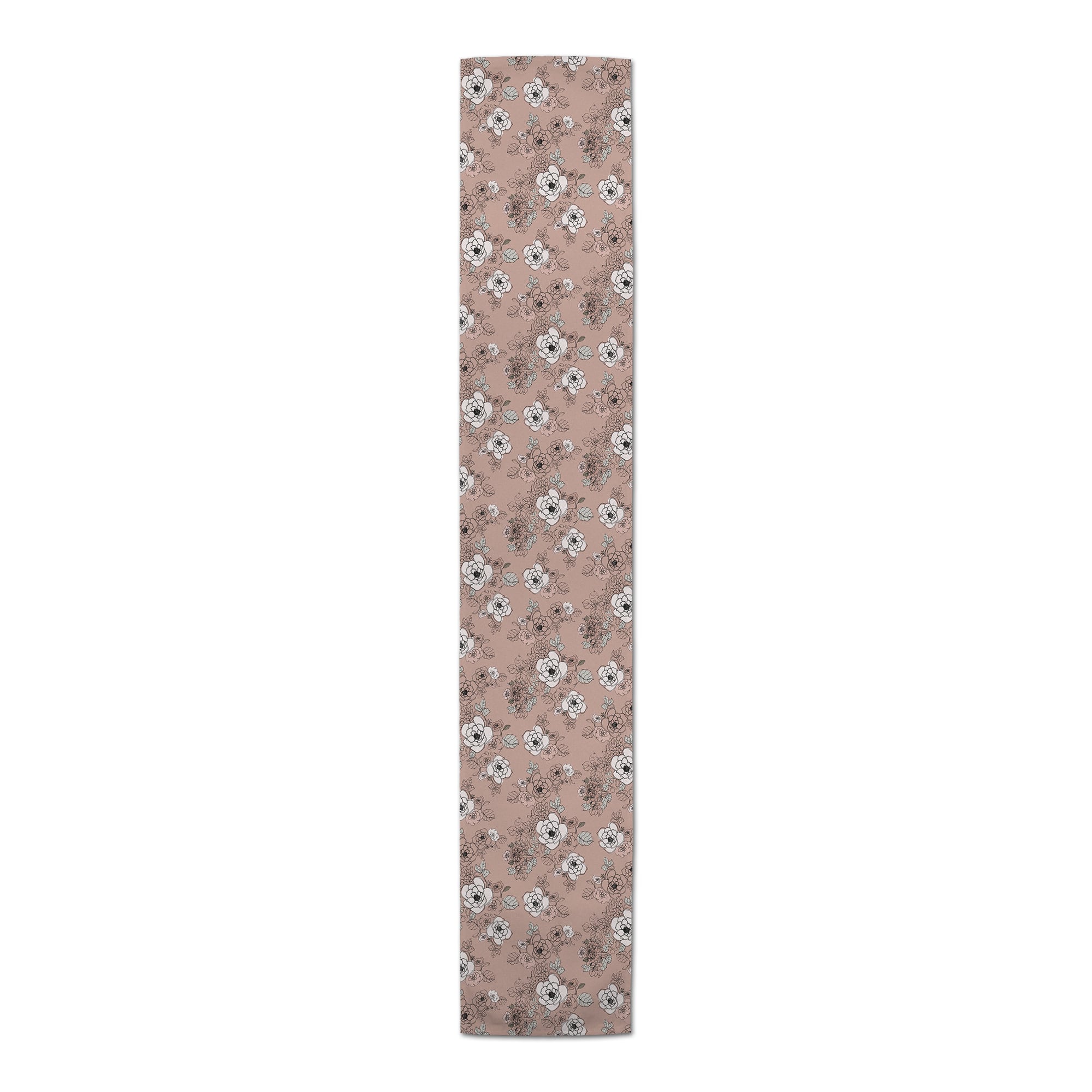 90" Intricate Floral Cotton Twill Runner