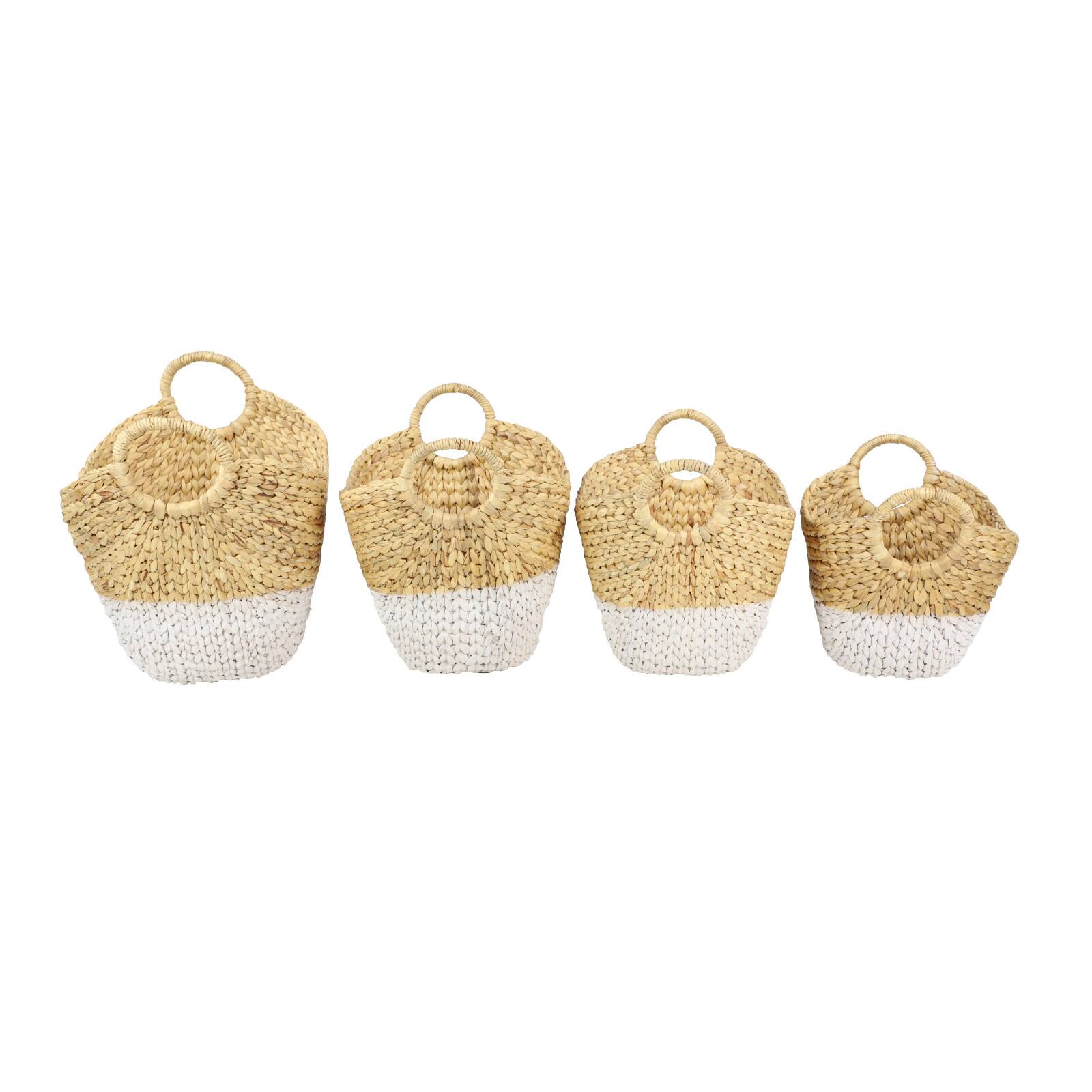 CosmoLiving by Cosmopolitan Brown Seagrass Contemporary Storage Basket Set