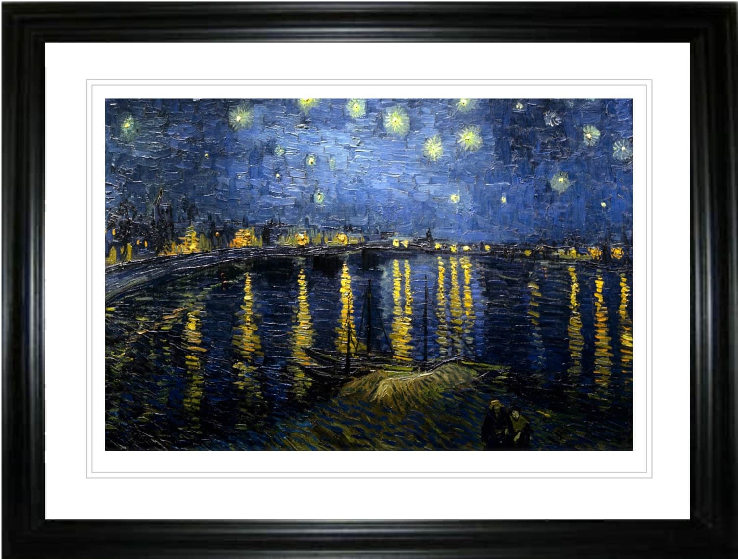 Over the Rhone (Starry Night) Framed Print by Vincent van Gogh 34.5" x 30.5"
