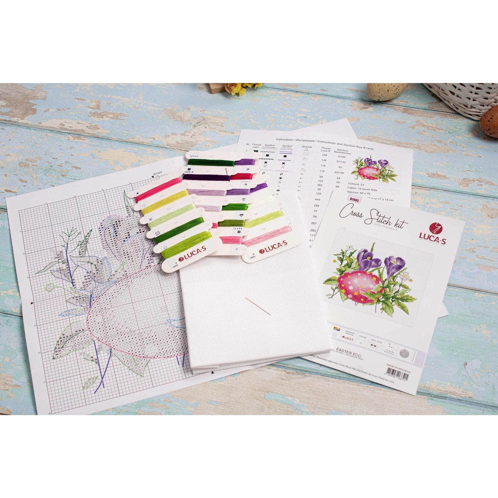 Luca-S Easter Egg Counted Cross Stitch Kit